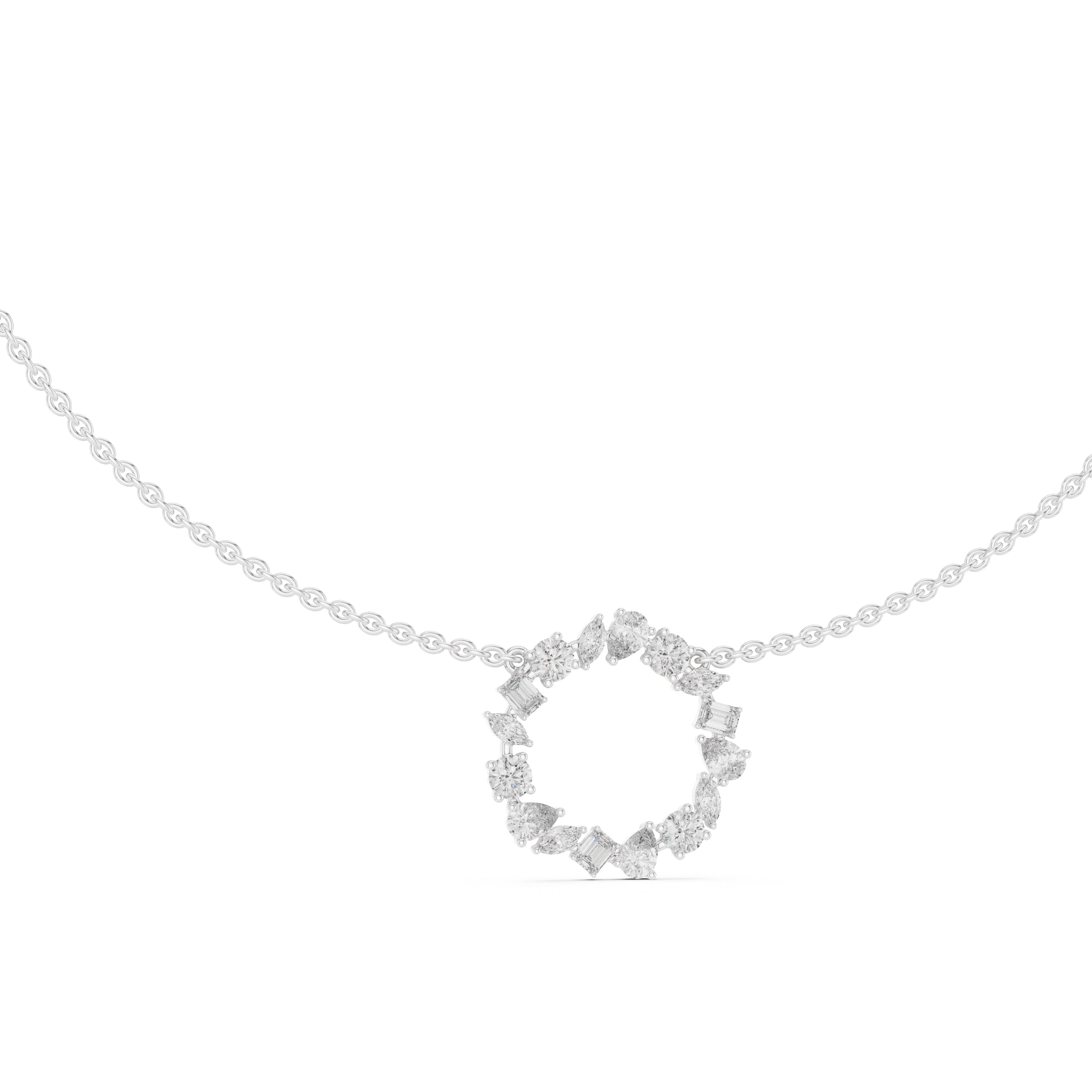 The Symphony Wreath Pendant White Gold