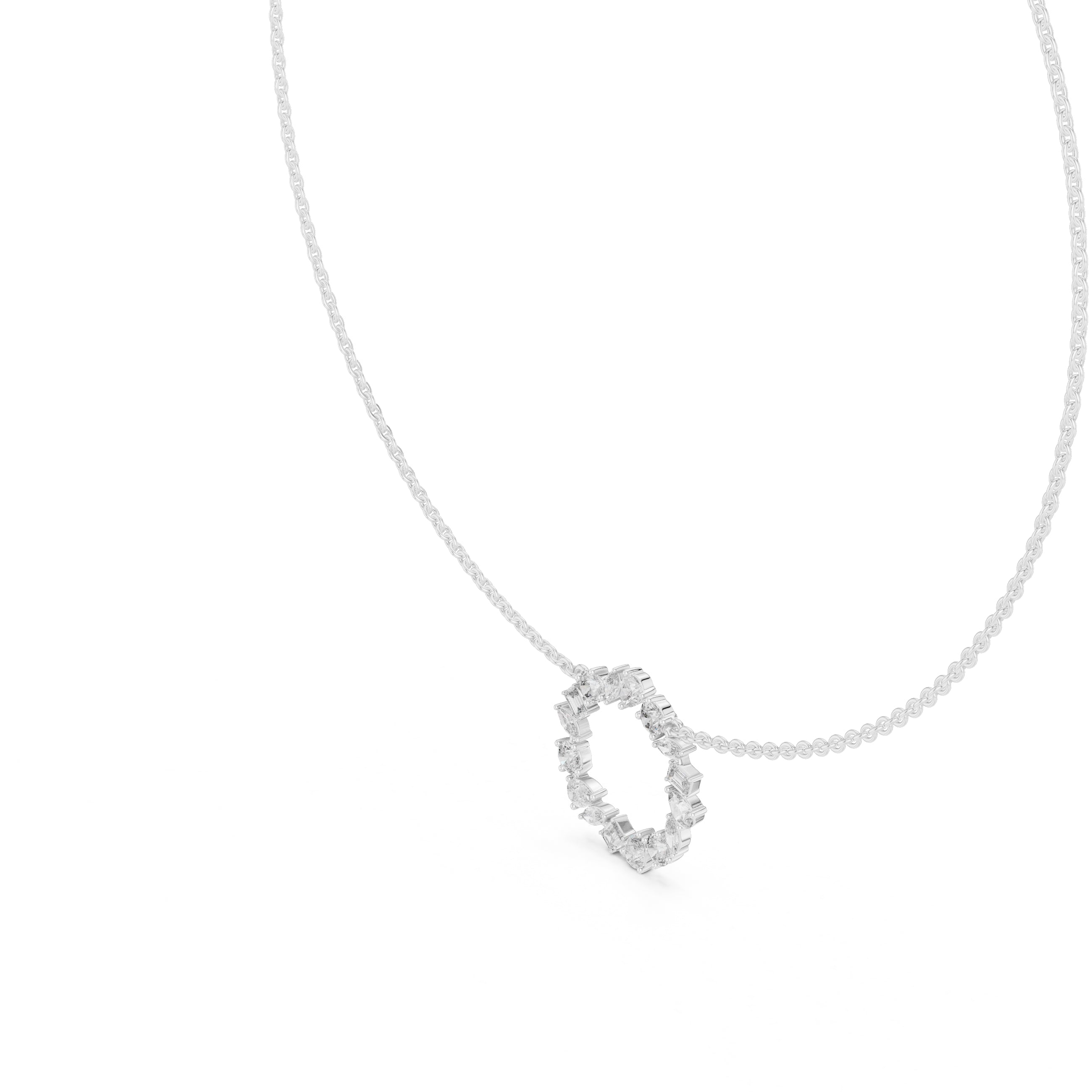 The Symphony Wreath Pendant White Gold