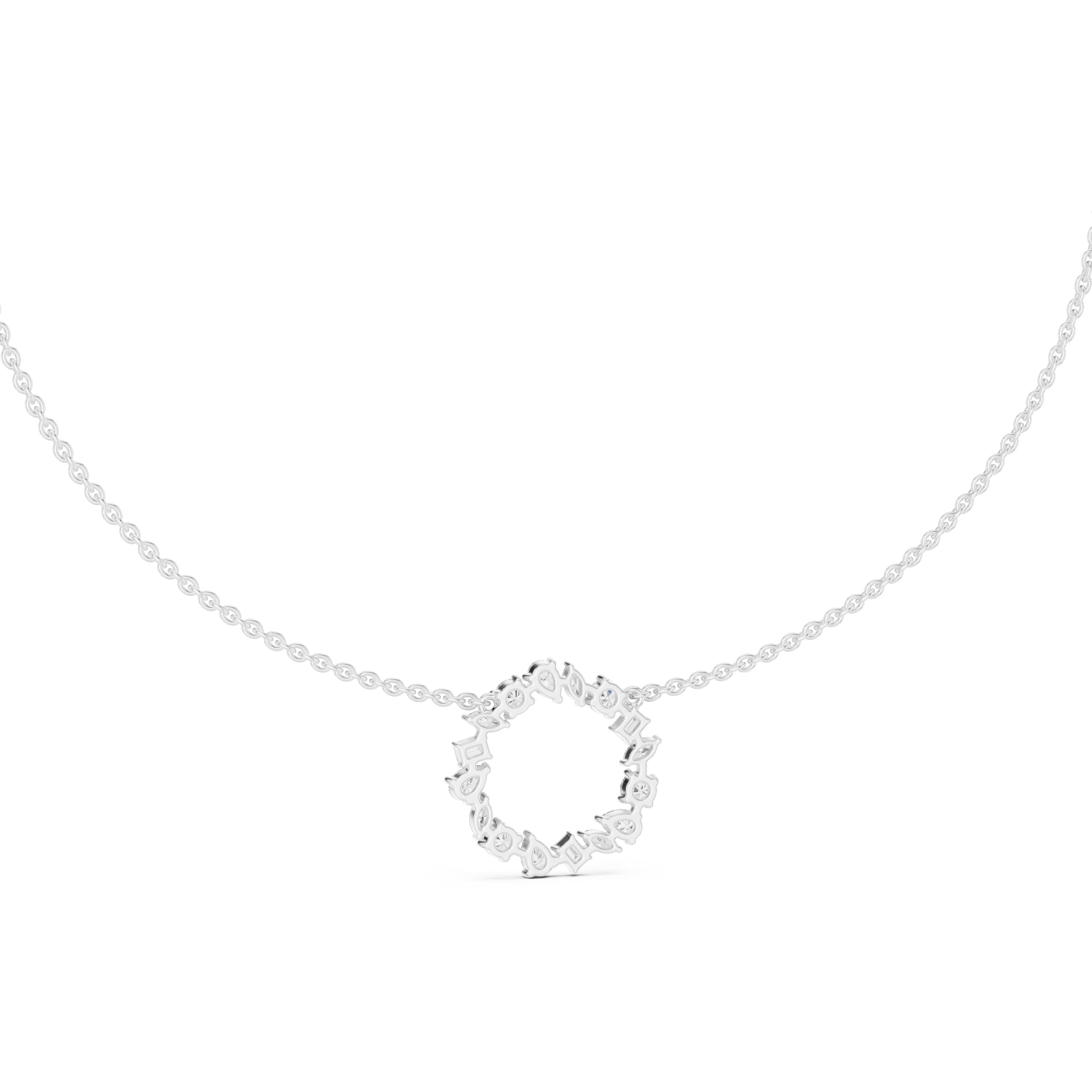 The Symphony Wreath Pendant White Gold