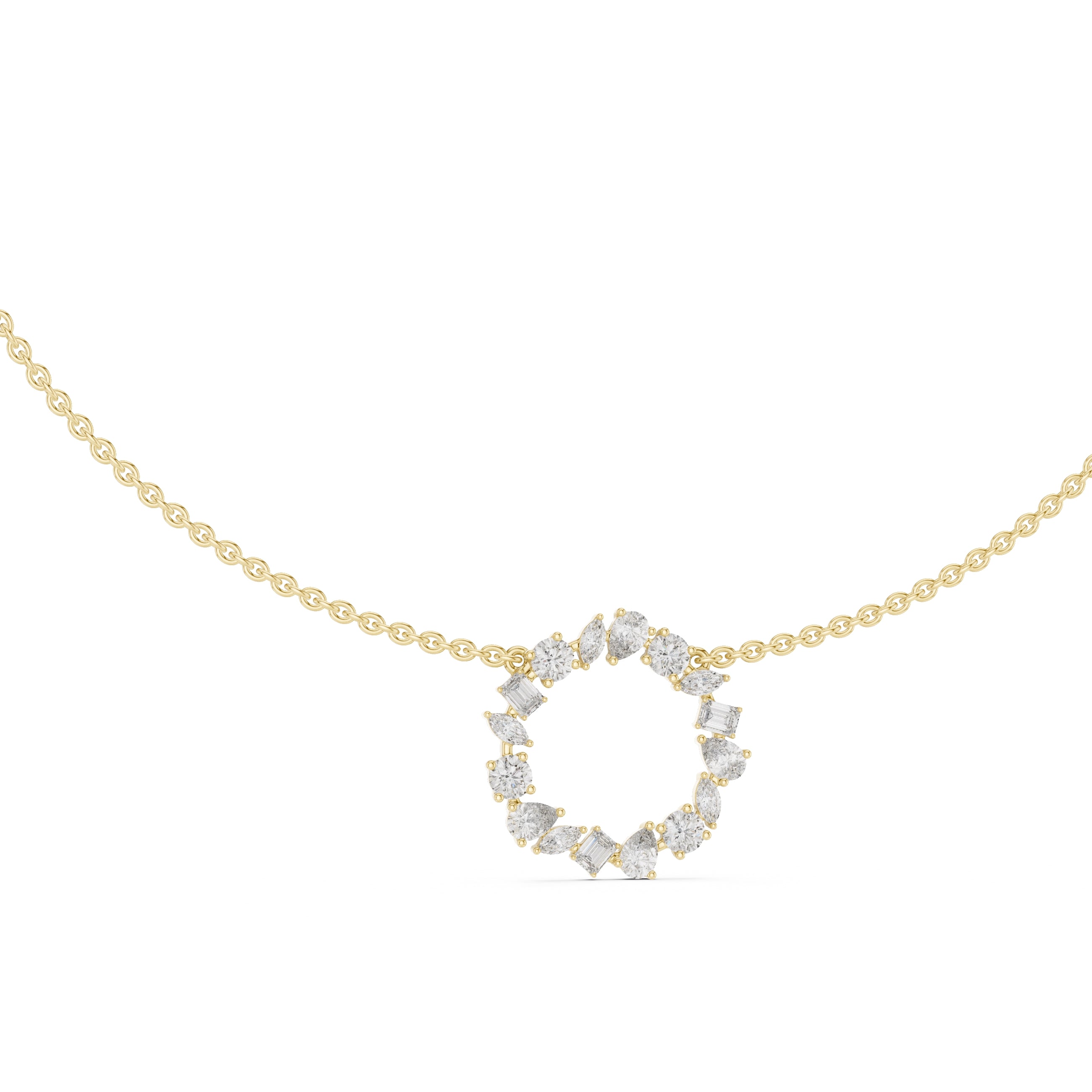 The Symphony Wreath Pendant Yellow Gold