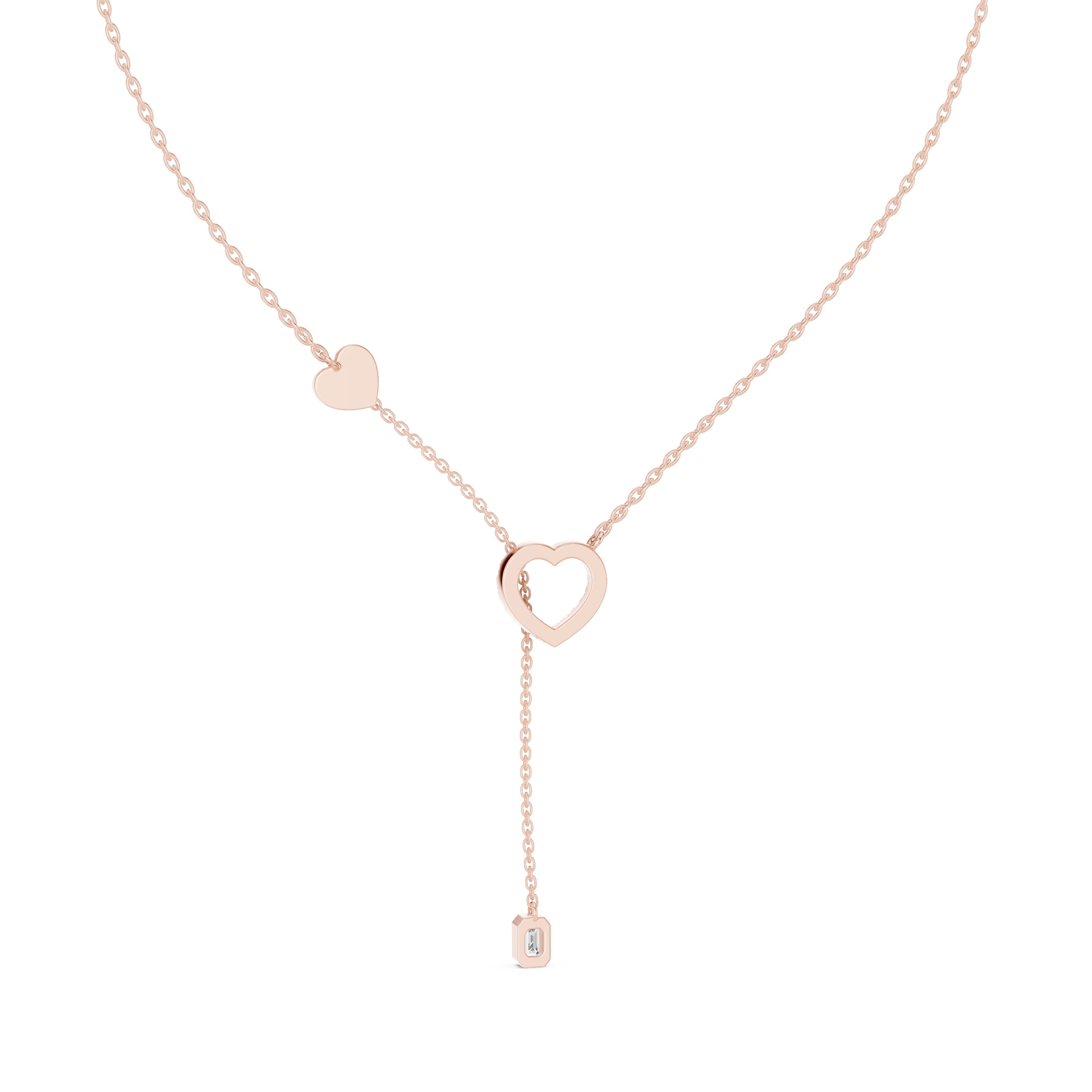 The Devotion Lariat Pendant Rose Gold