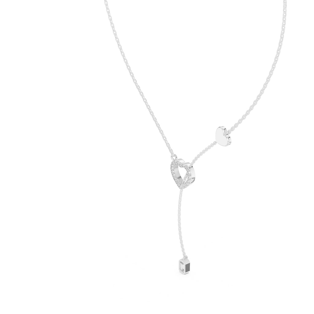 The Devotion Lariat Pendant White Gold
