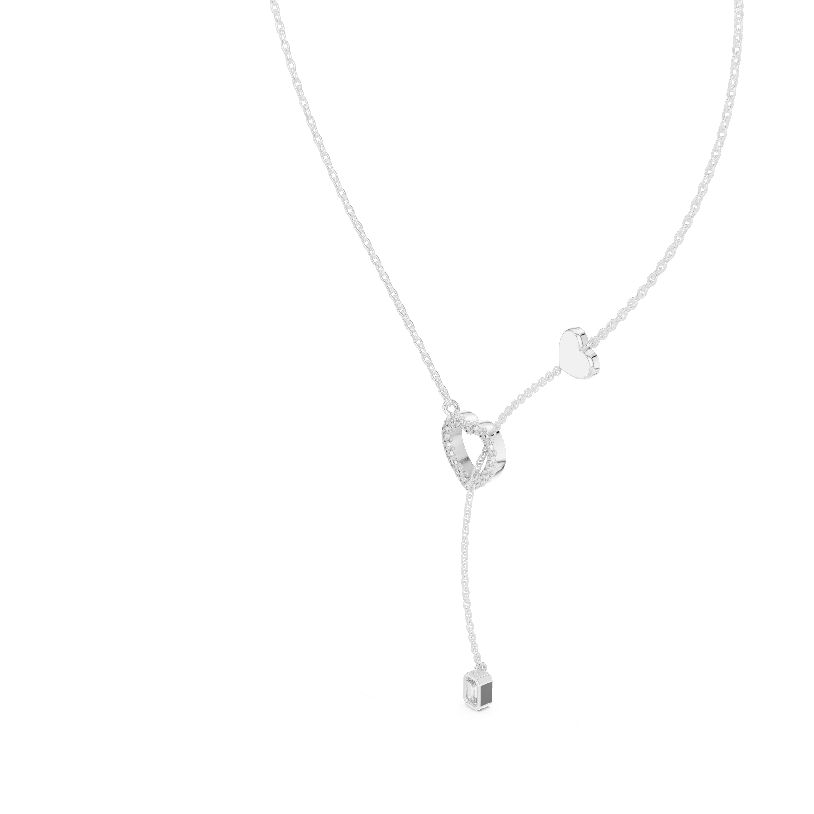 The Devotion Lariat Pendant White Gold
