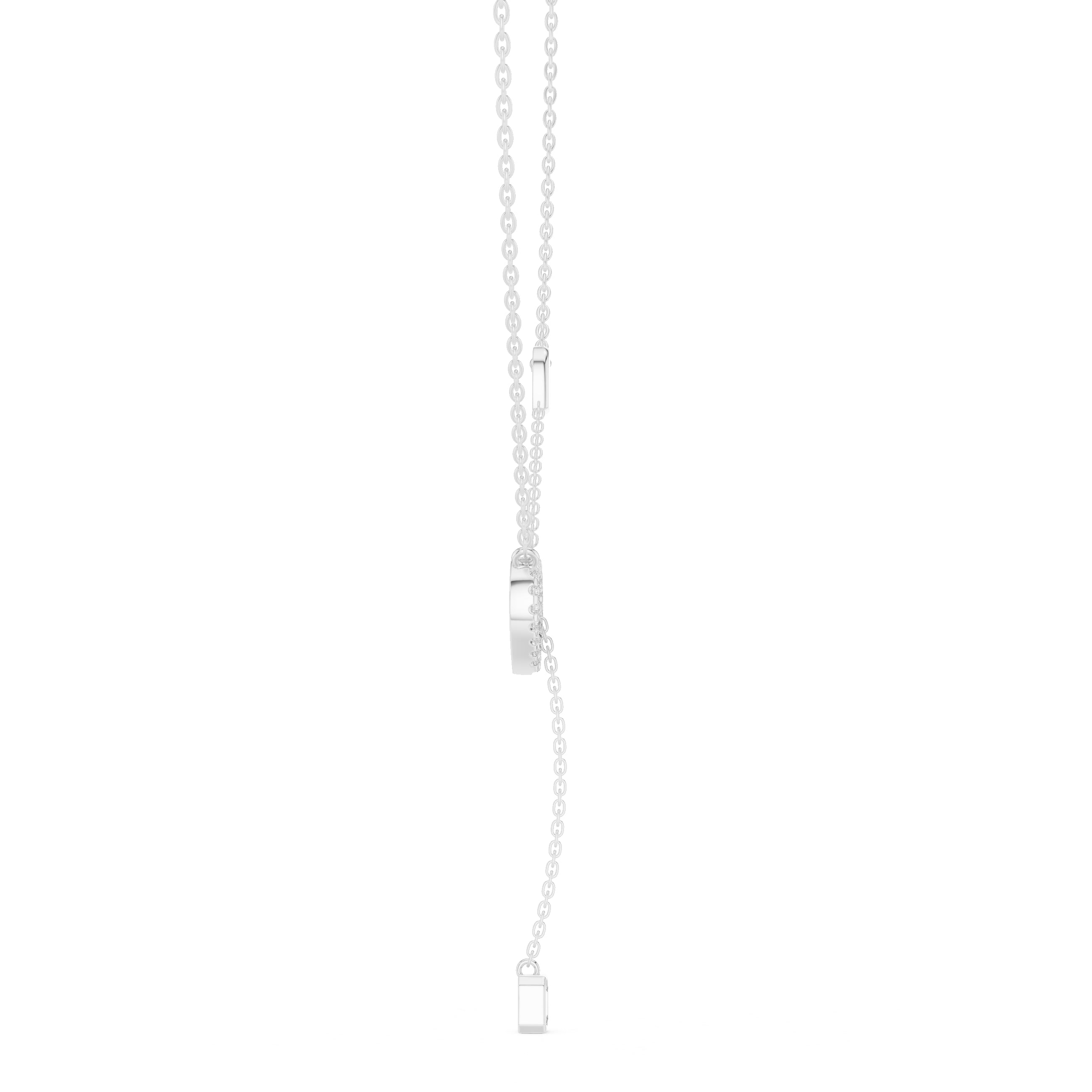 The Devotion Lariat Pendant White Gold