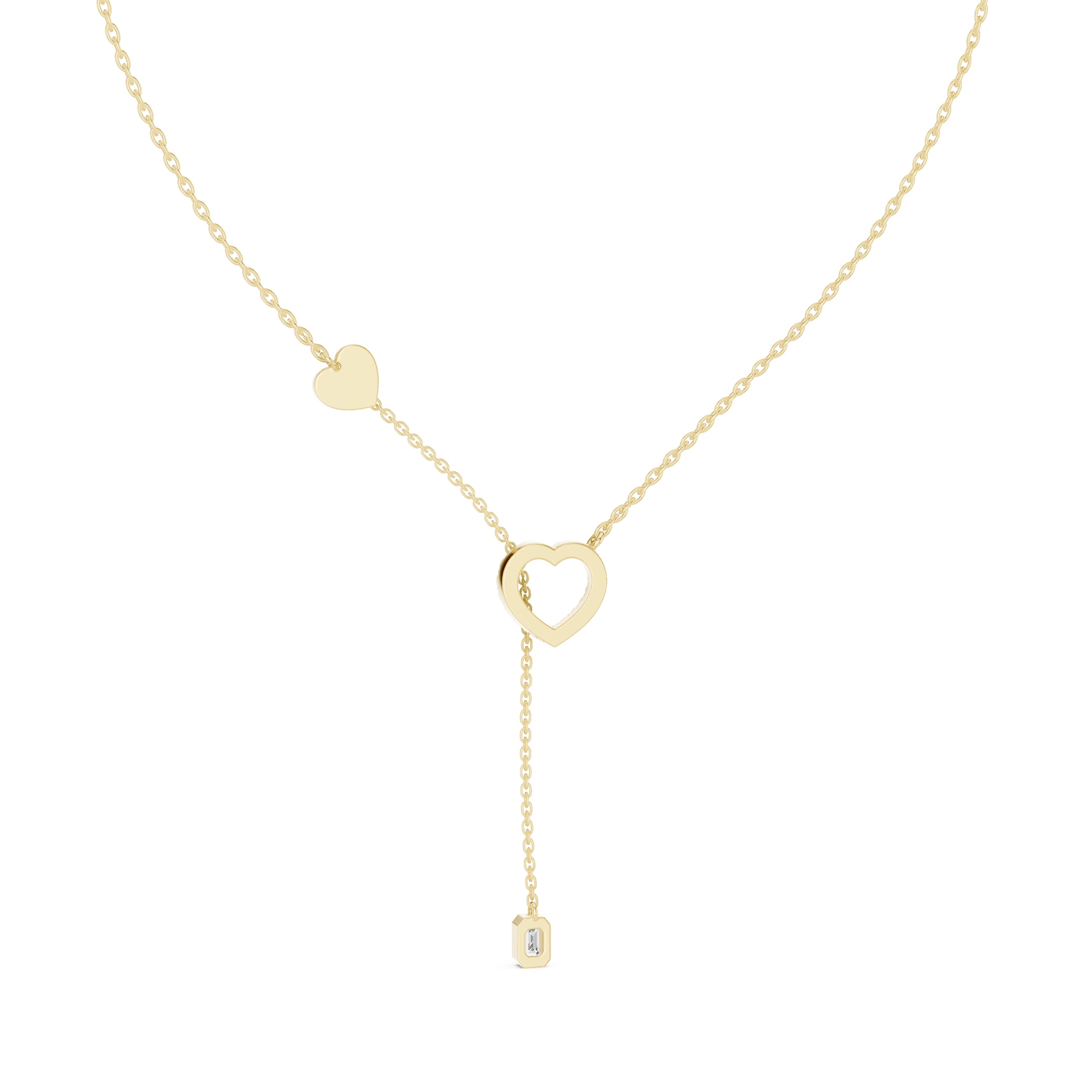 The Devotion Lariat Pendant Yellow Gold