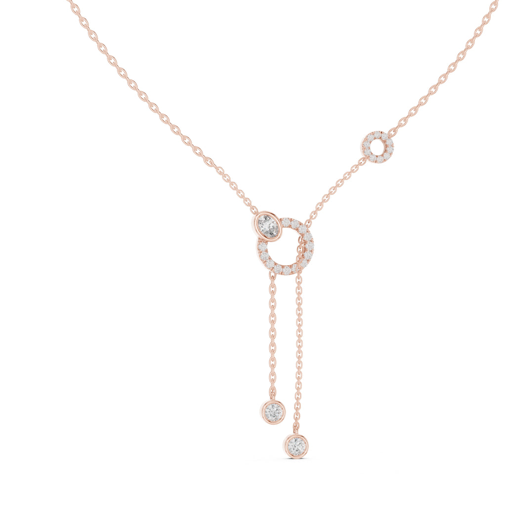 The Eclipse Drop Station Chain Rose Gold