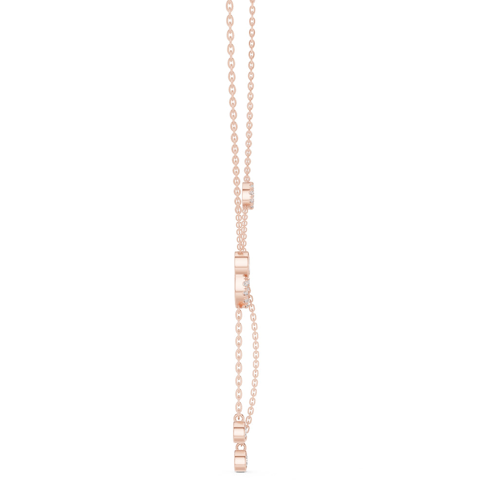 The Eclipse Drop Station Chain Rose Gold