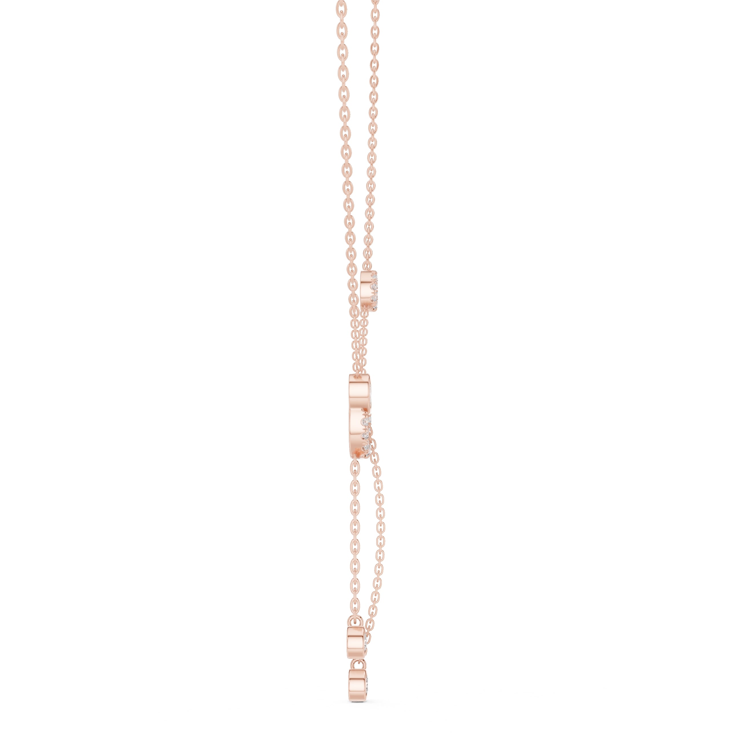 The Eclipse Drop Station Chain Rose Gold
