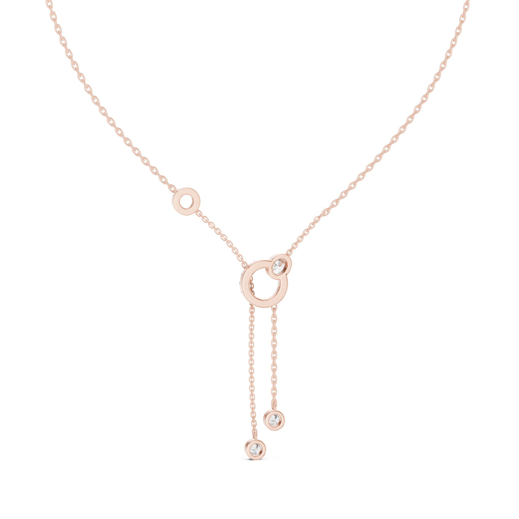 The Eclipse Drop Station Chain Rose Gold
