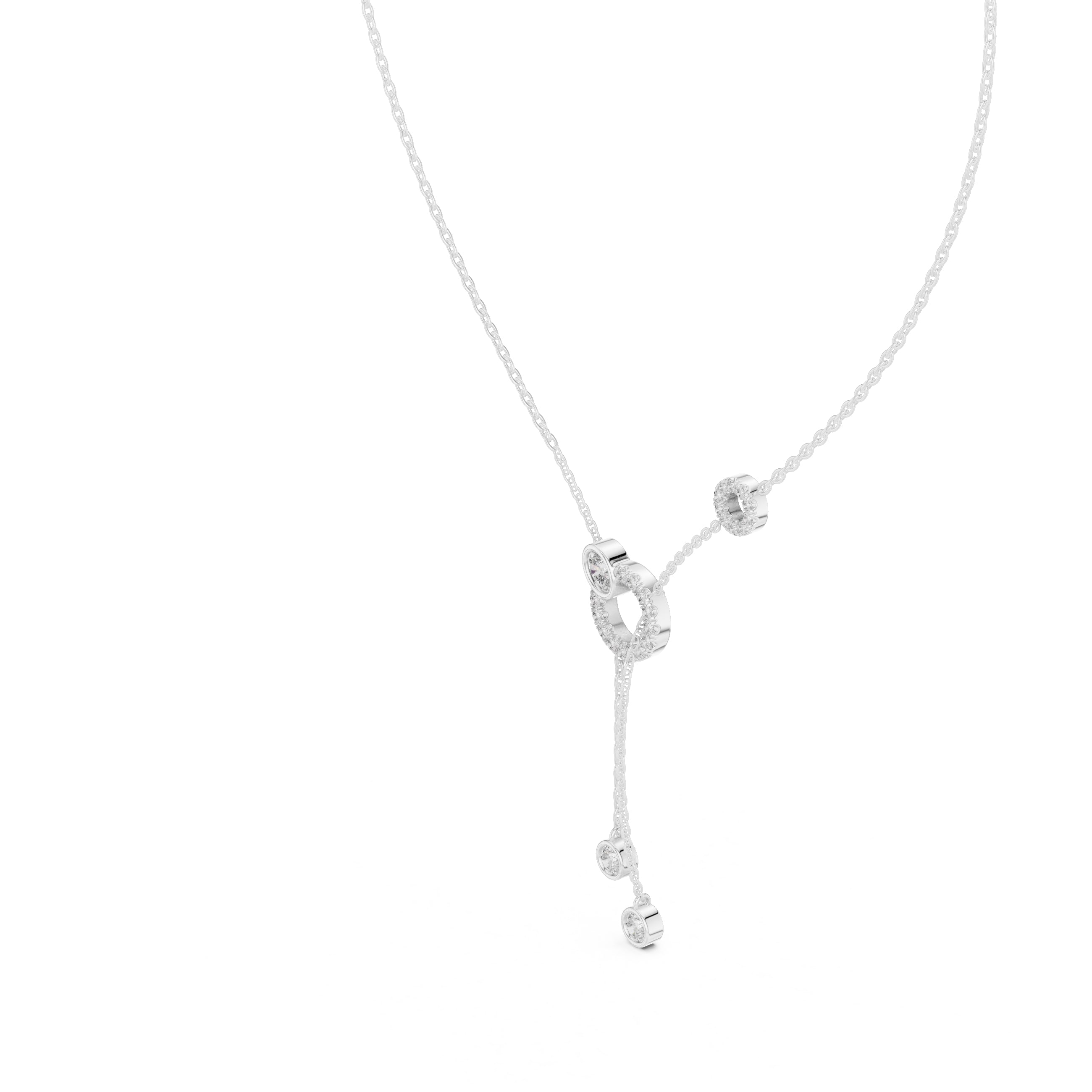 The Eclipse Drop Station Chain White Gold