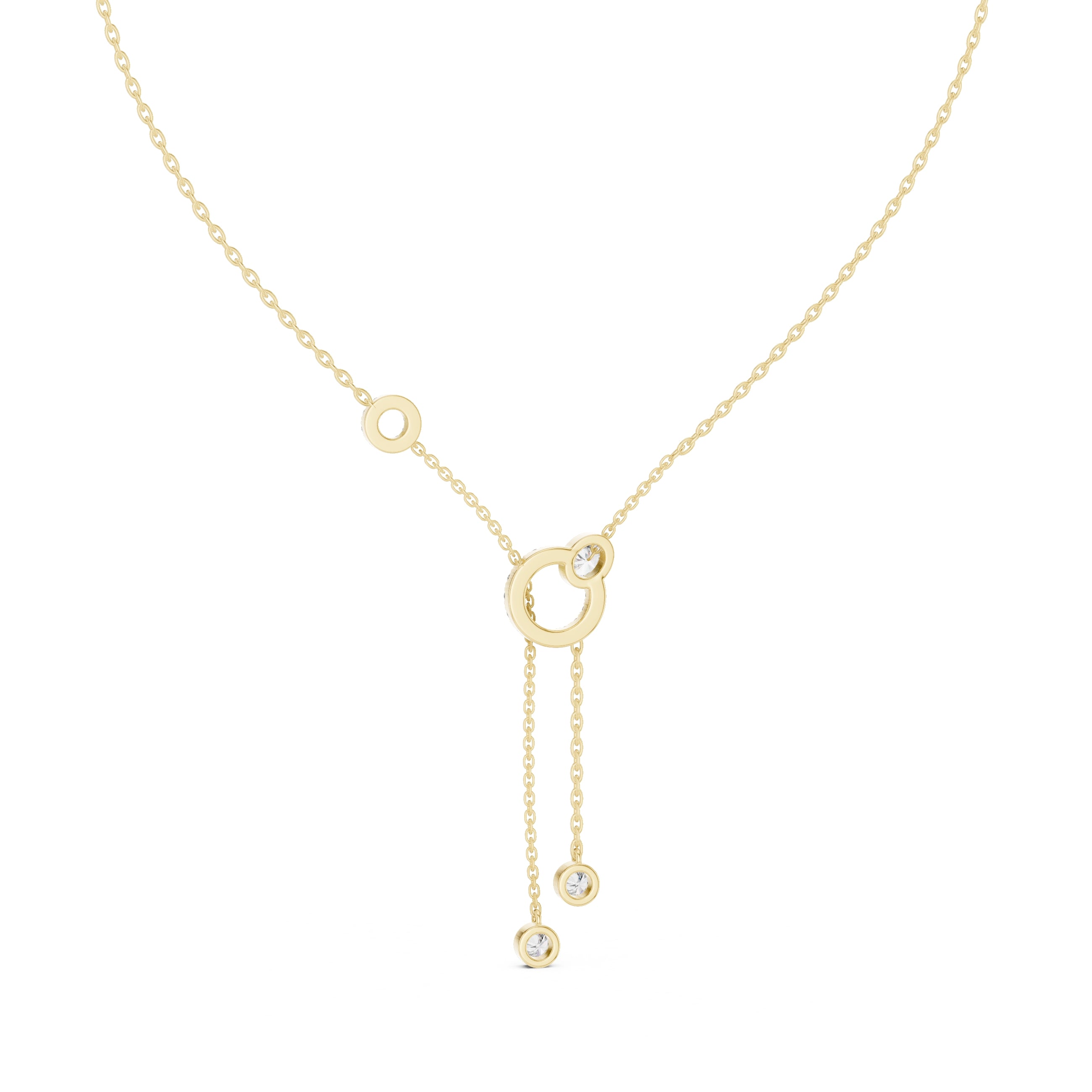 The Eclipse Drop Station Chain Yellow Gold