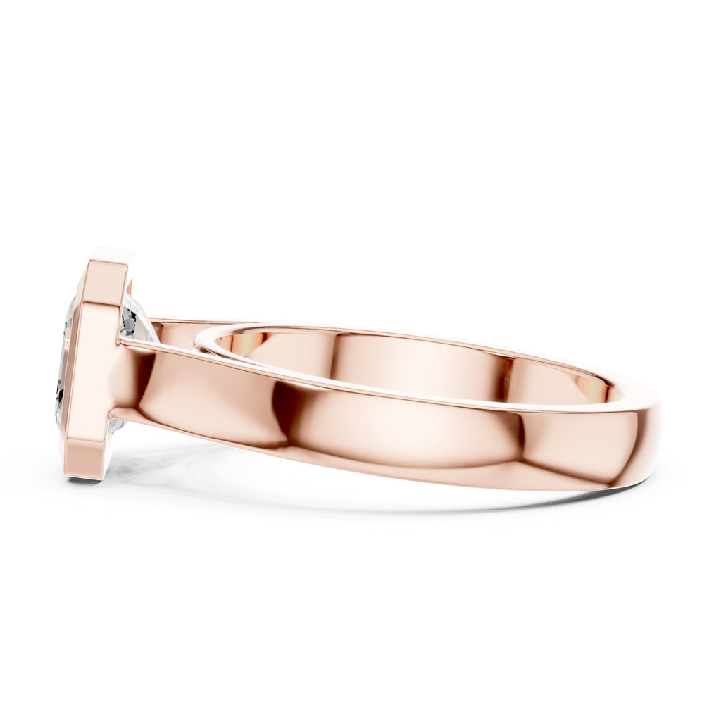 The Seamless Encase Ring 2ct Rose Gold Asscher