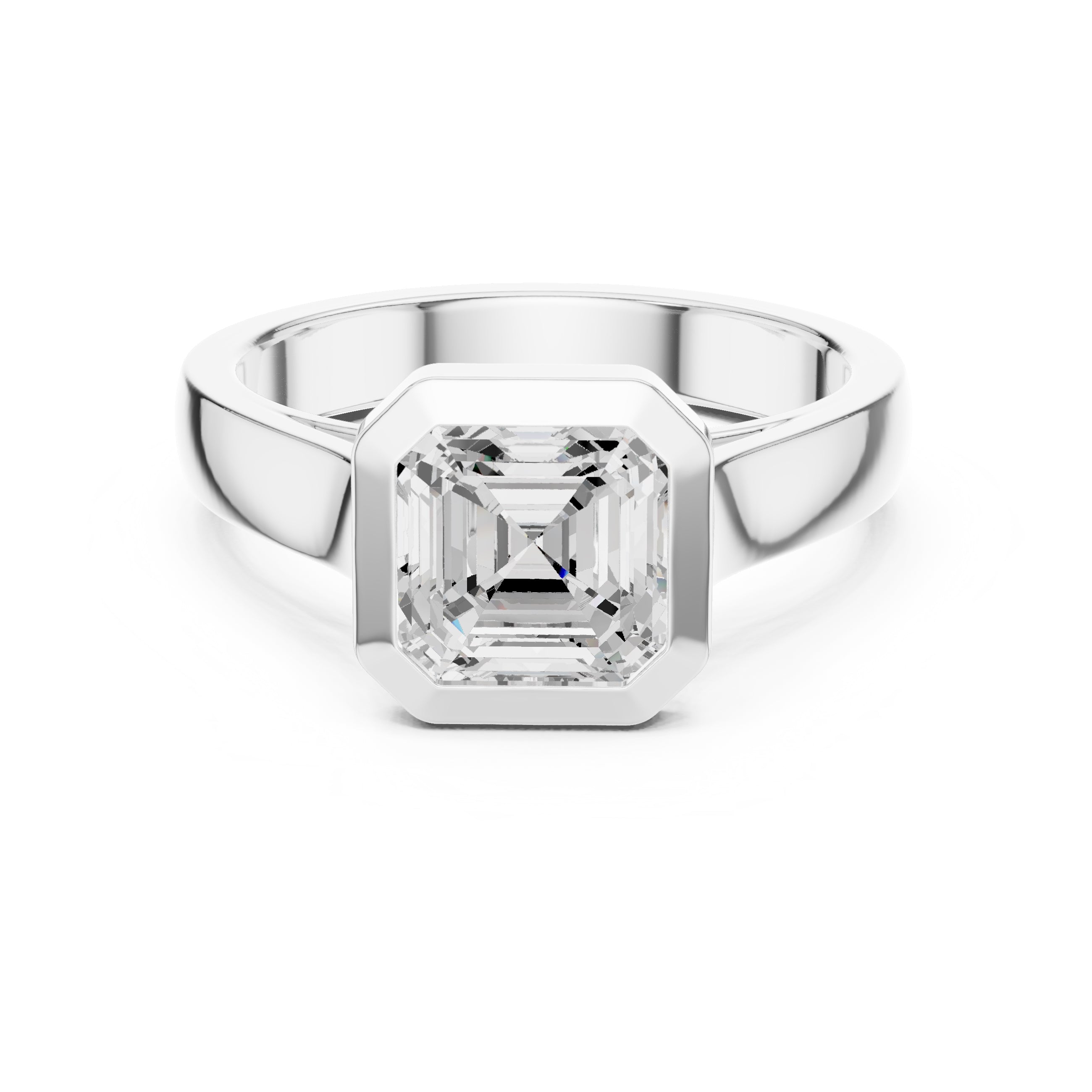 The Seamless Encase Ring 2ct White Gold Asscher