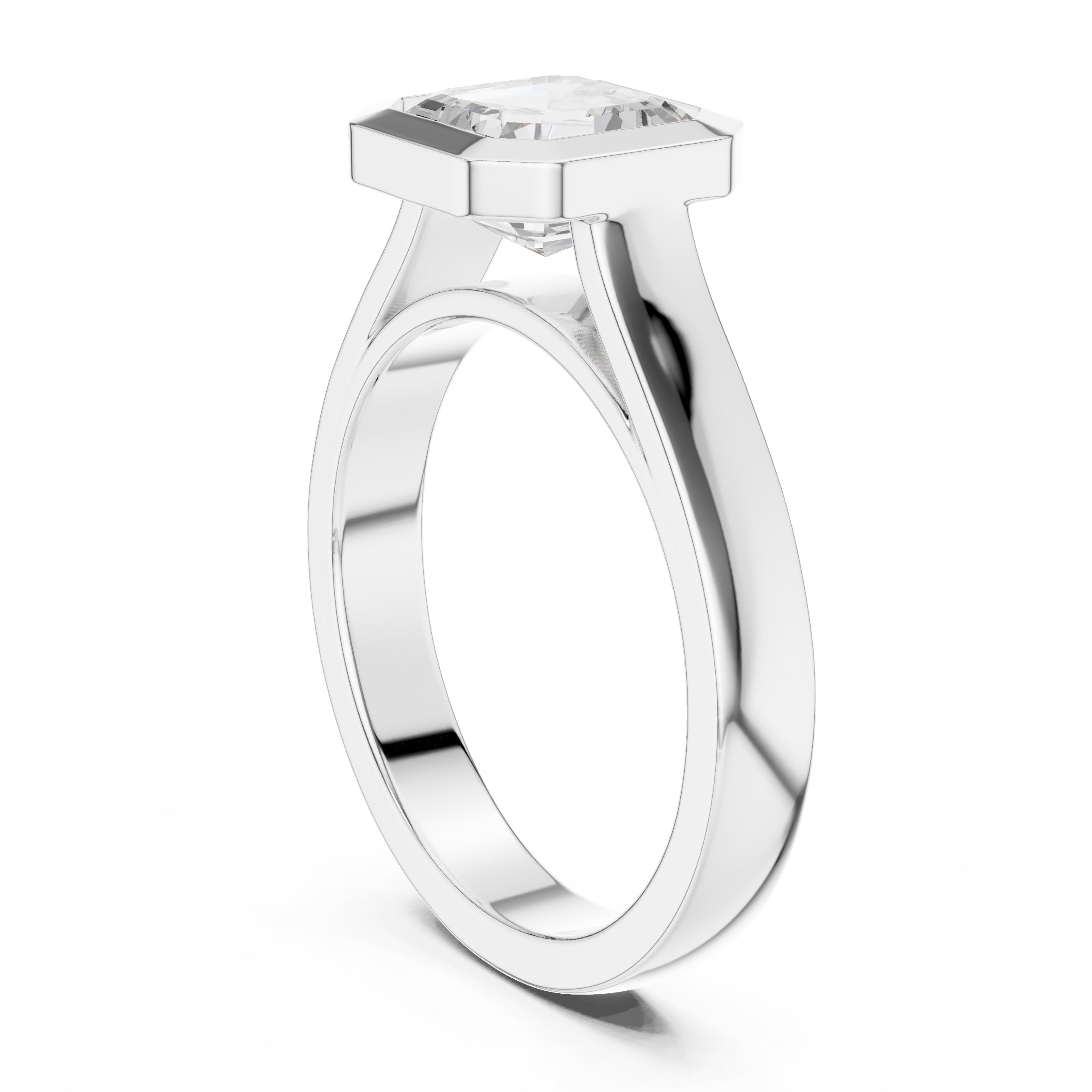 The Seamless Encase Ring 2ct White Gold Asscher