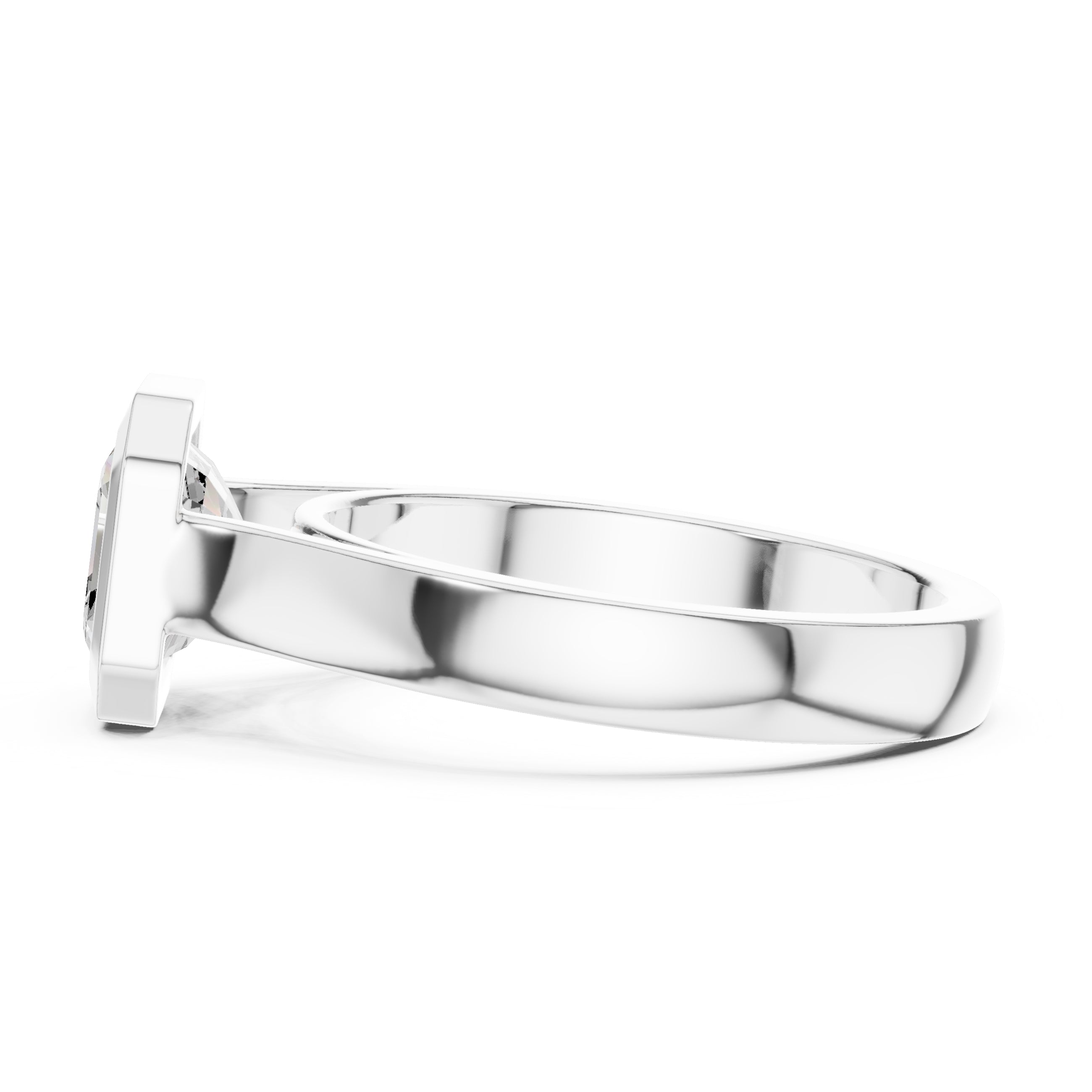 The Seamless Encase Ring 2ct White Gold Asscher