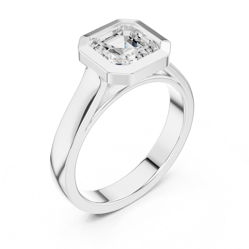 The Seamless Encase Ring 2ct White Gold Asscher