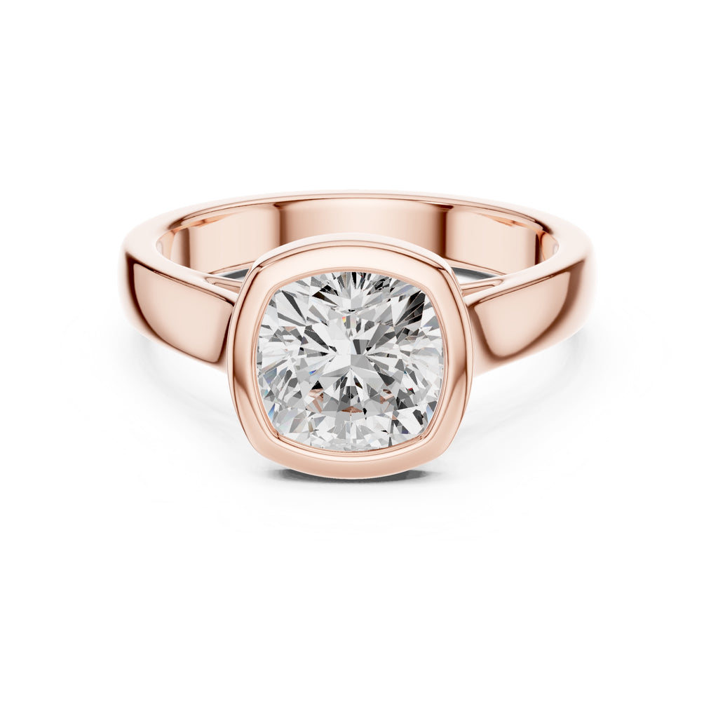 The Seamless Encase Ring 2ct Rose Gold Cushion