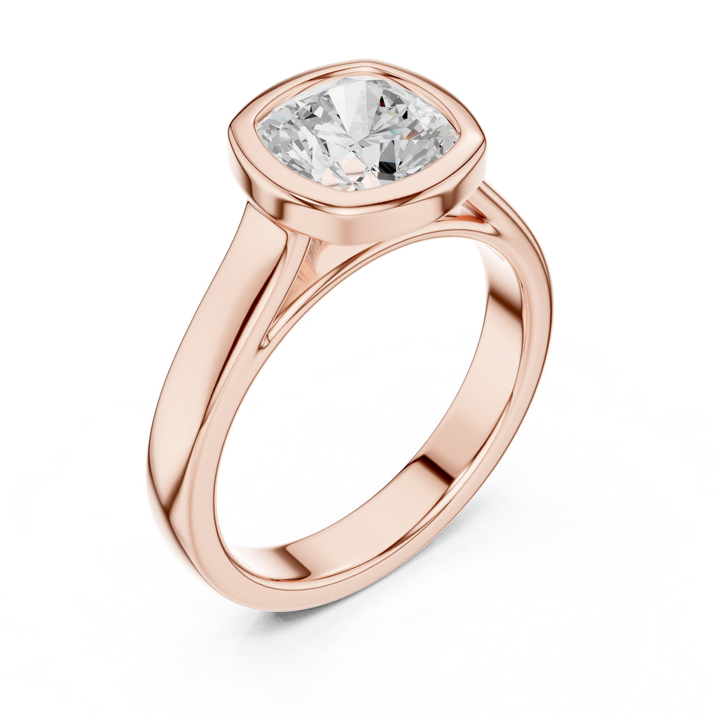 The Seamless Encase Ring 2ct Rose Gold Cushion