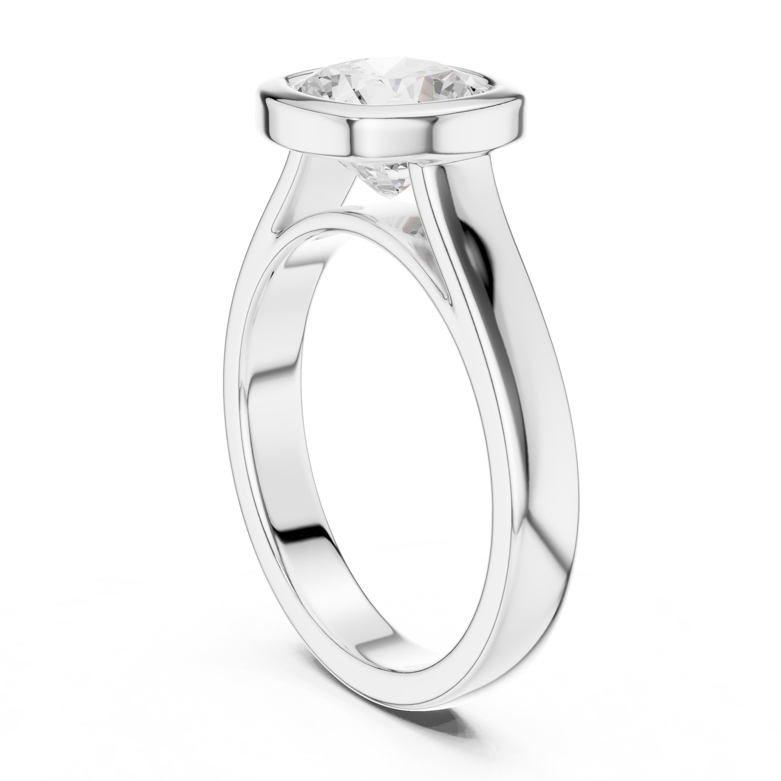 The Seamless Encase Ring 2ct White Gold Cushion