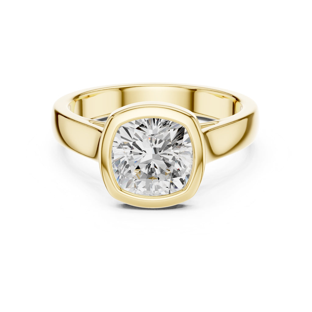 The Seamless Encase Ring 2ct Yellow Gold Cushion