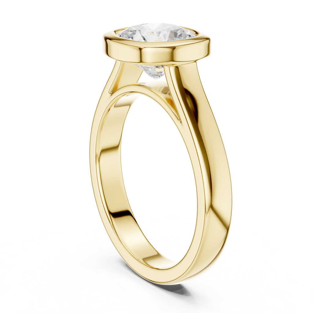 The Seamless Encase Ring 2ct Yellow Gold Cushion