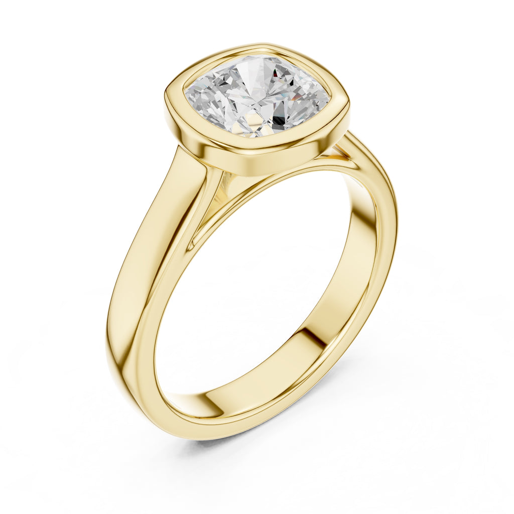 The Seamless Encase Ring 2ct Yellow Gold Cushion