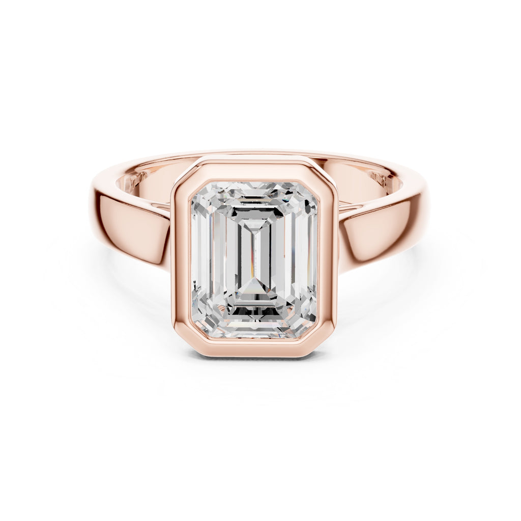 The Seamless Encase Ring 2ct Rose Gold Emerald