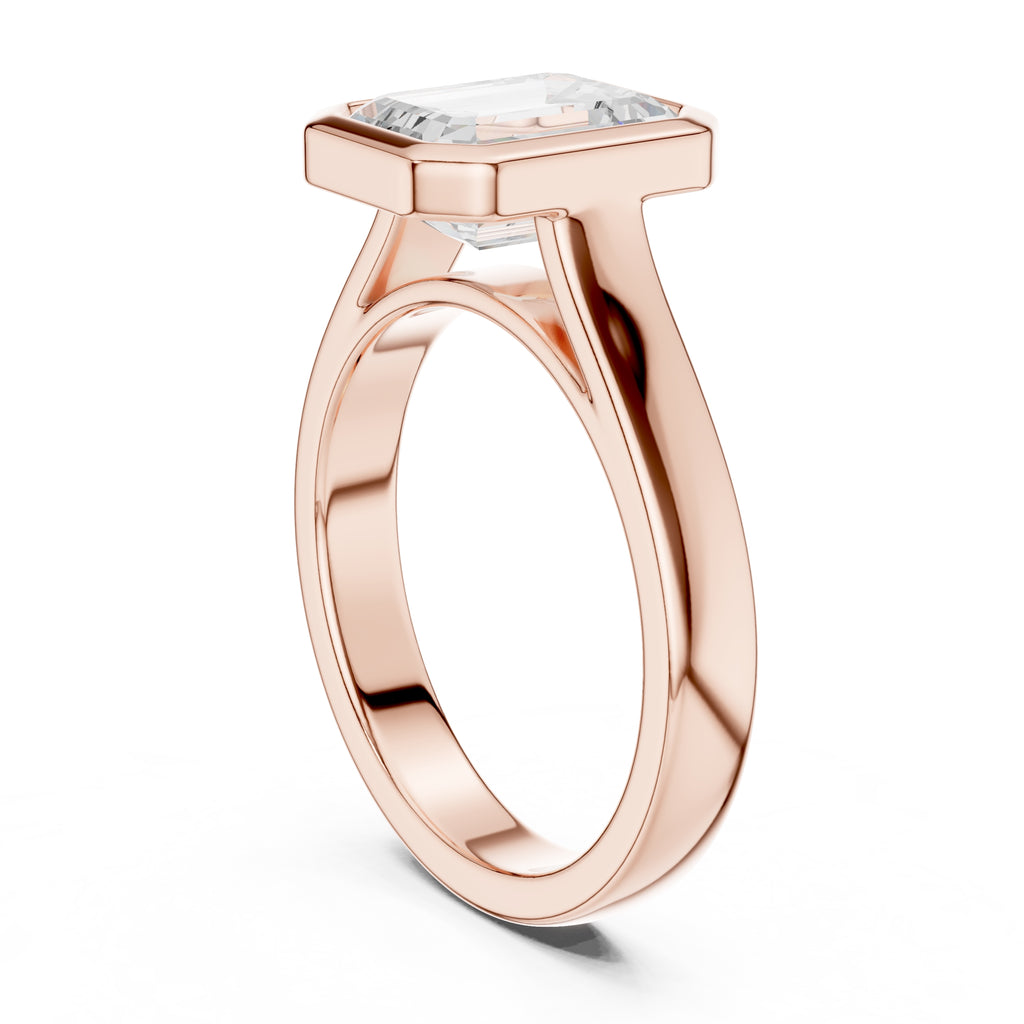 The Seamless Encase Ring 2ct Rose Gold Emerald