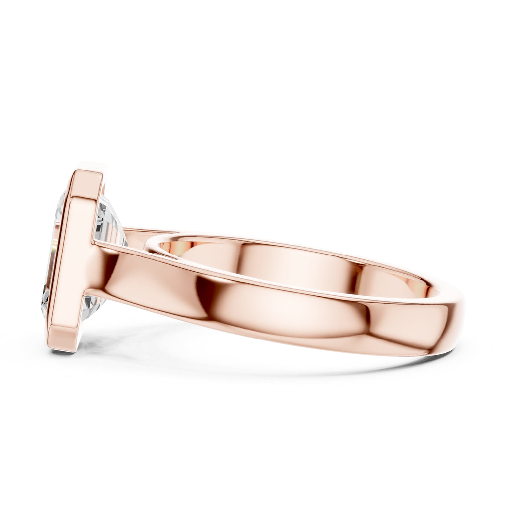 The Seamless Encase Ring 2ct Rose Gold Emerald