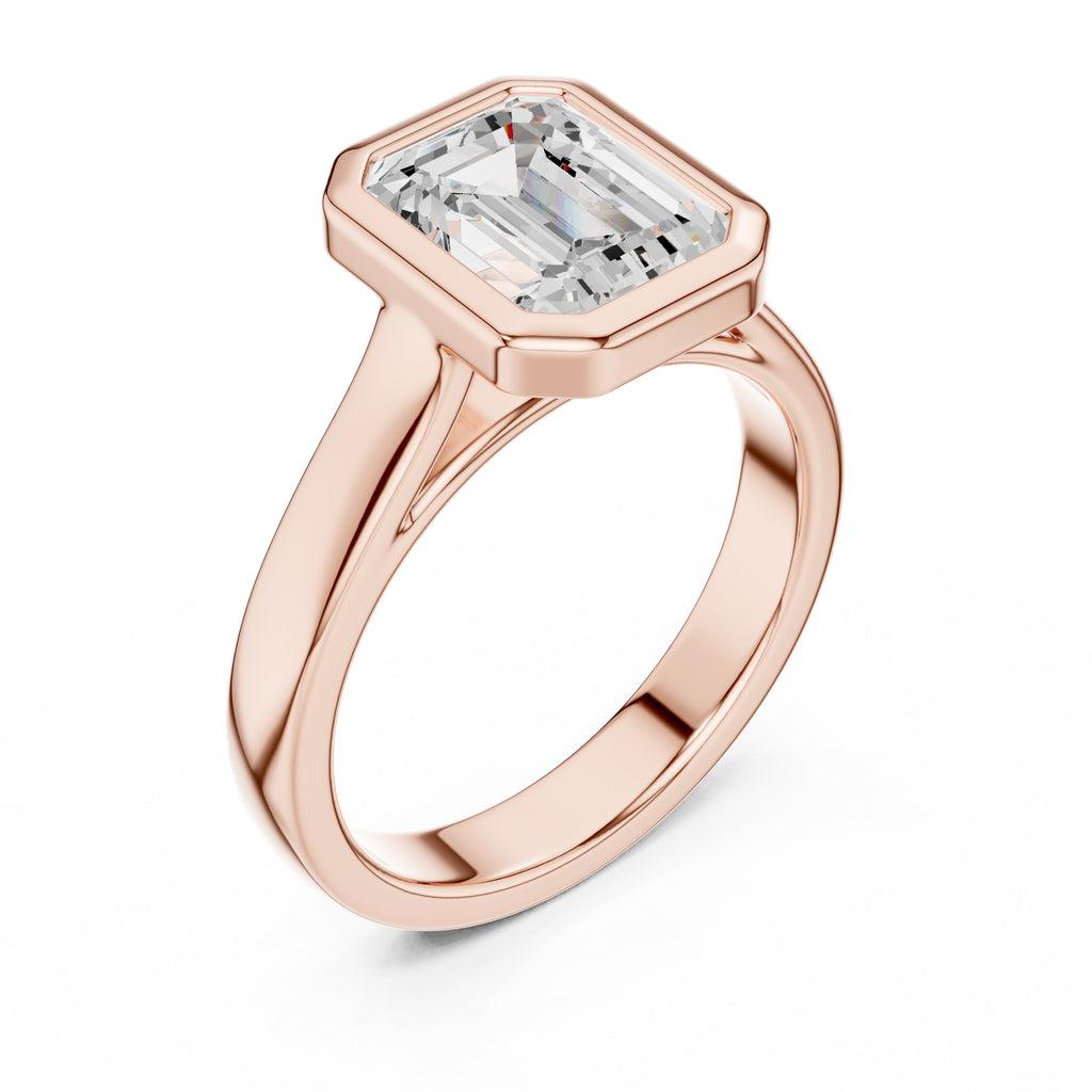 The Seamless Encase Ring 2ct Rose Gold Emerald