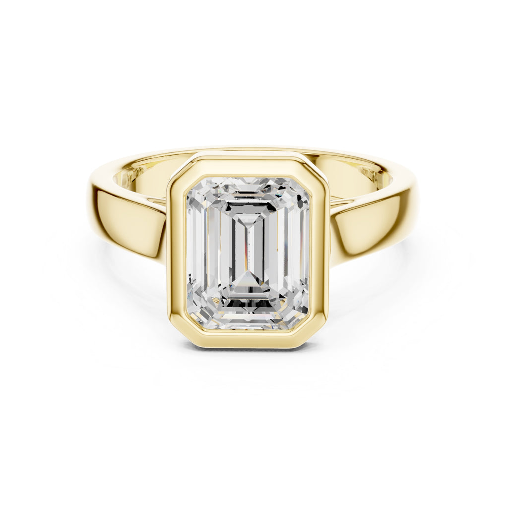 The Seamless Encase Ring 2ct Yellow Gold Emerald