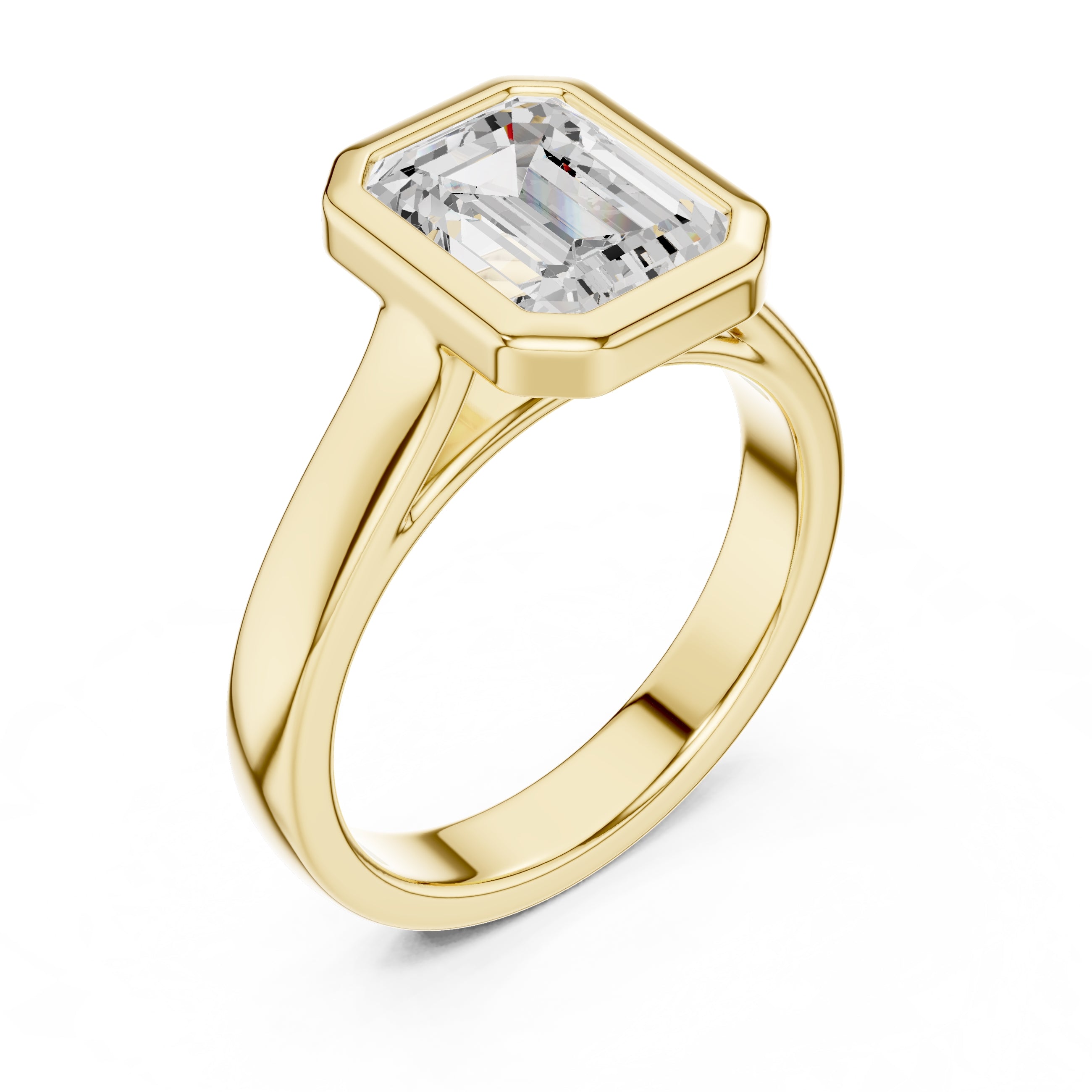 The Seamless Encase Ring 2ct Yellow Gold Emerald
