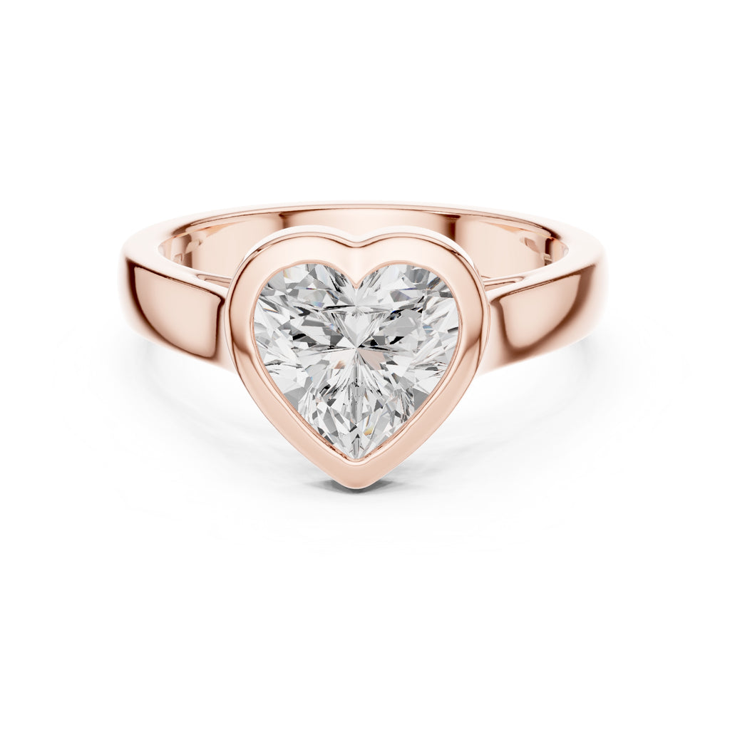 The Seamless Encase Ring 2ct Rose Gold Heart