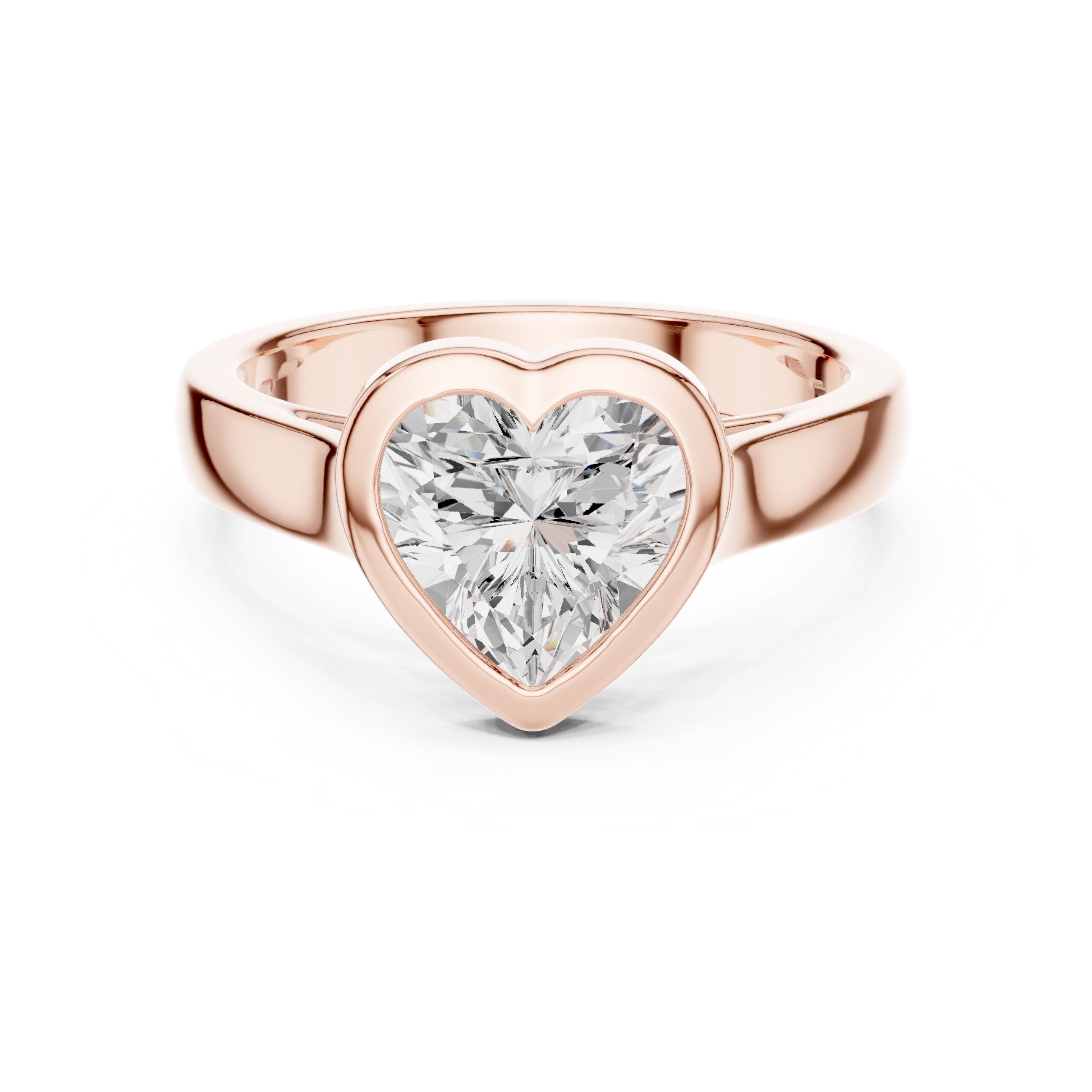 The Seamless Encase Ring 2ct Rose Gold Heart