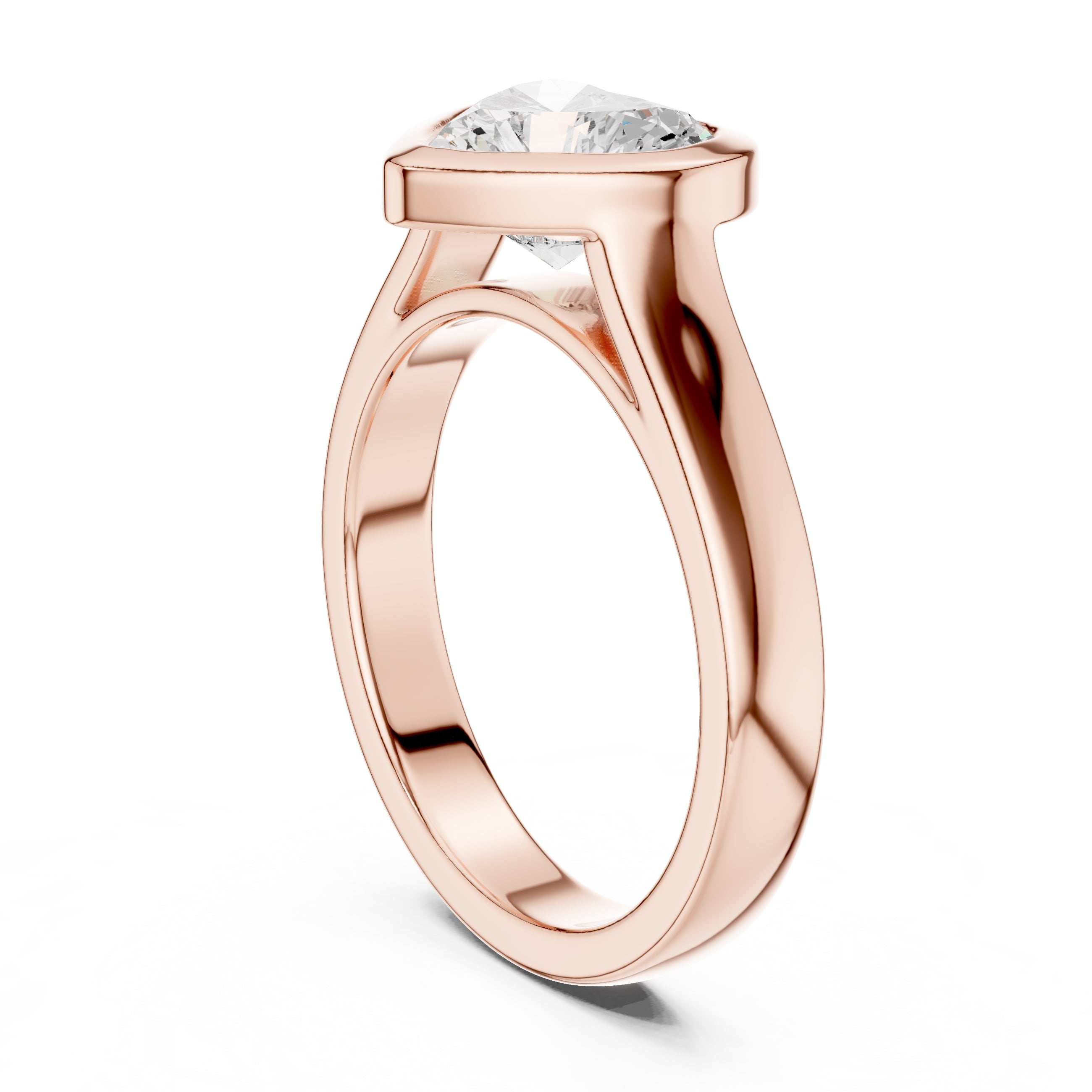 The Seamless Encase Ring 2ct Rose Gold Heart