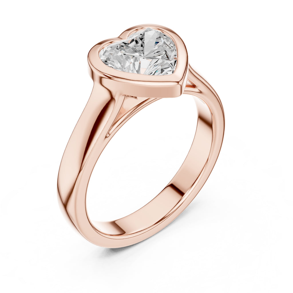 The Seamless Encase Ring 2ct Rose Gold Heart