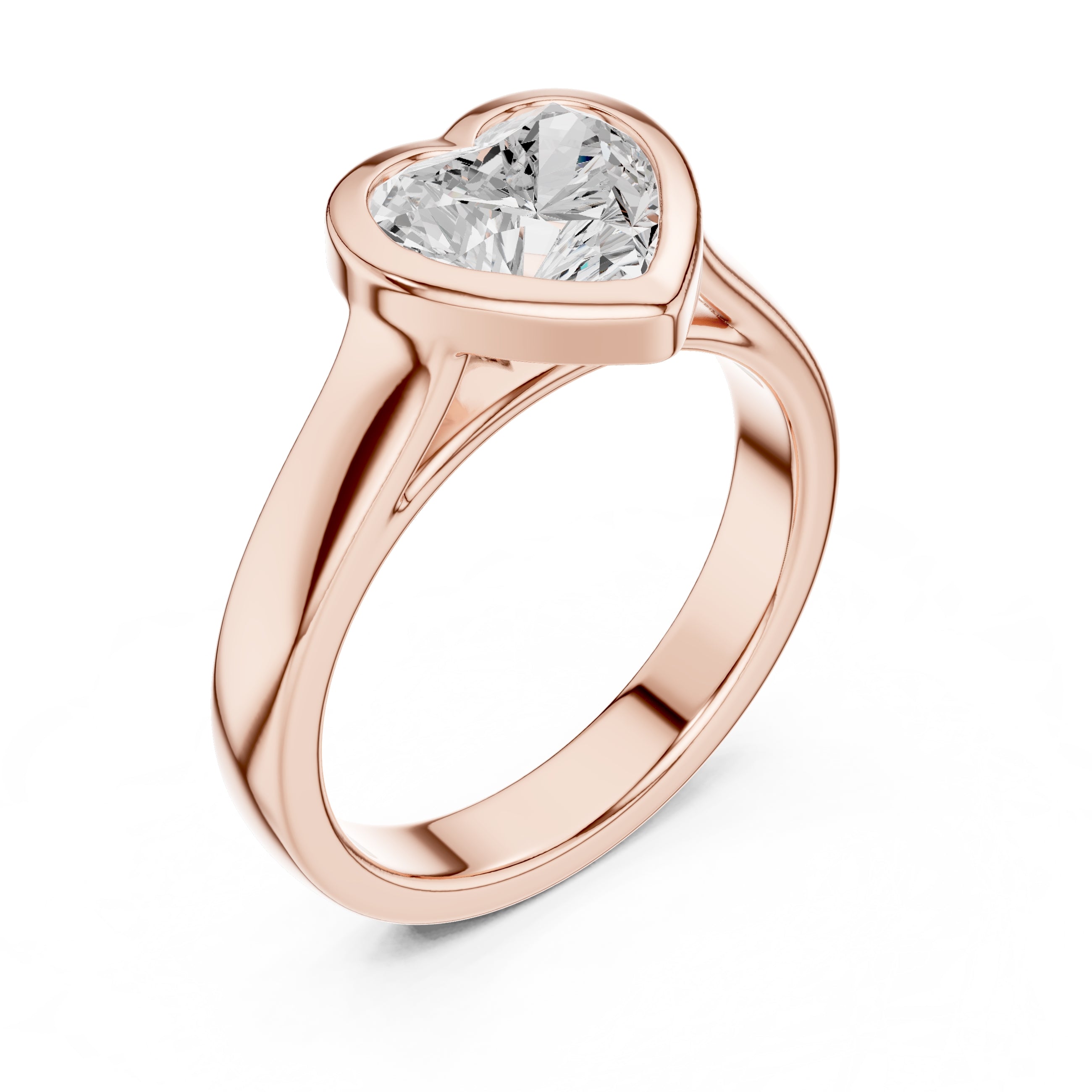 The Seamless Encase Ring 2ct Rose Gold Heart