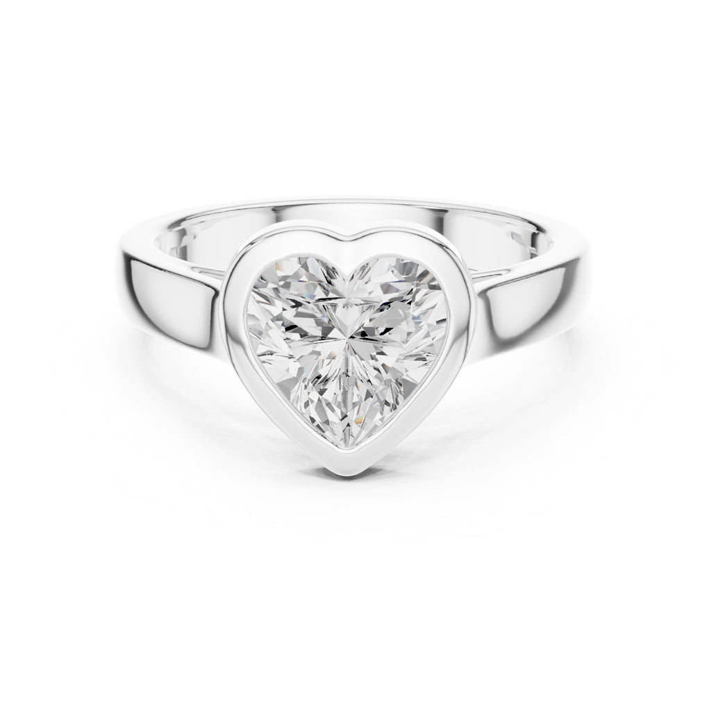 The Seamless Encase Ring 2ct White Gold Heart