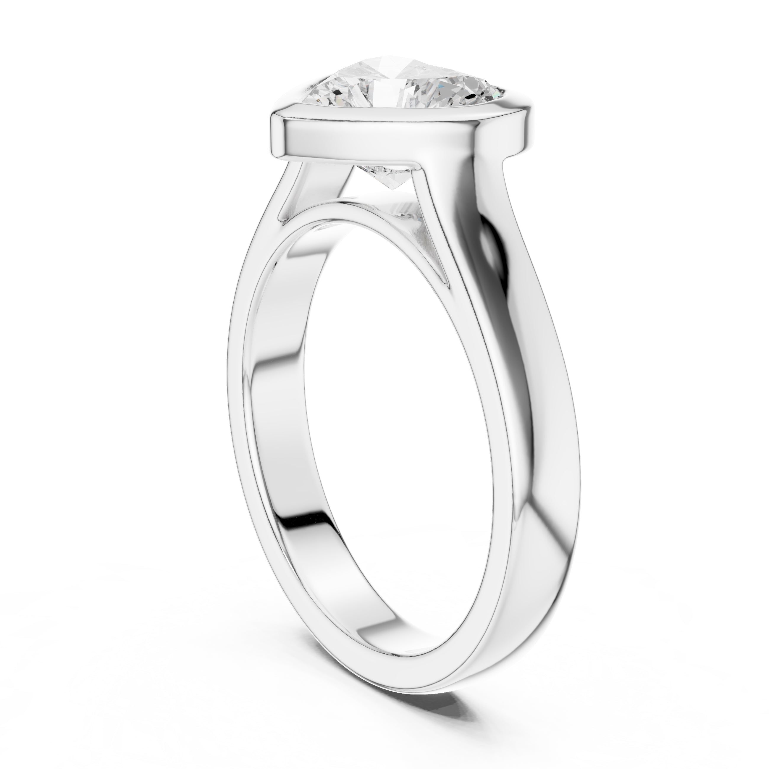 The Seamless Encase Ring 2ct White Gold Heart