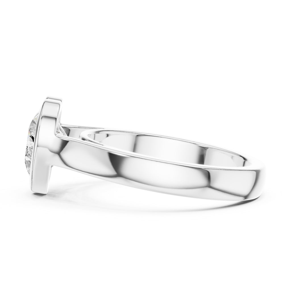 The Seamless Encase Ring 2ct White Gold Heart
