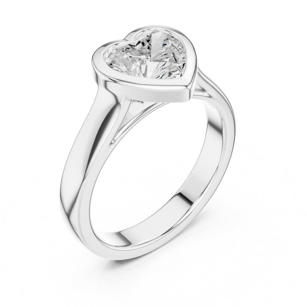 The Seamless Encase Ring 2ct White Gold Heart