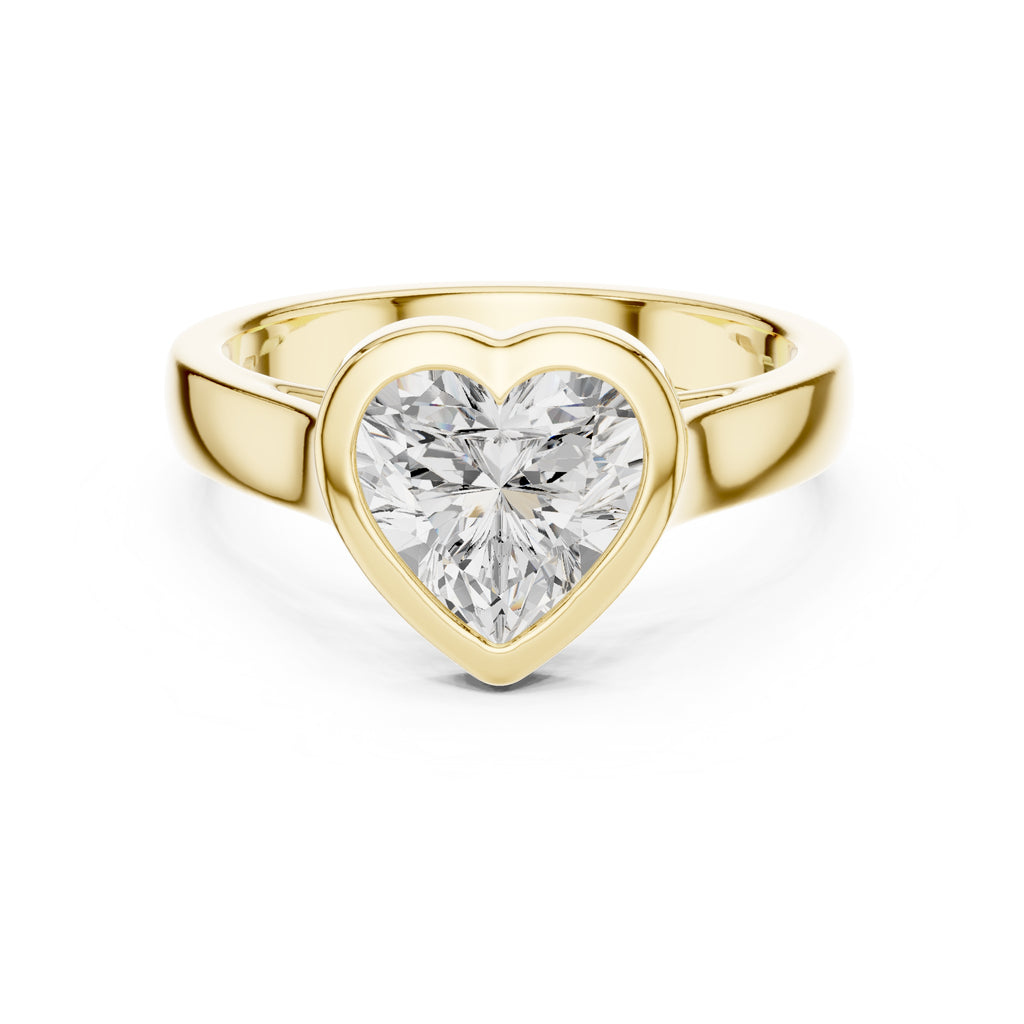 The Seamless Encase Ring 2ct Yellow Gold Heart