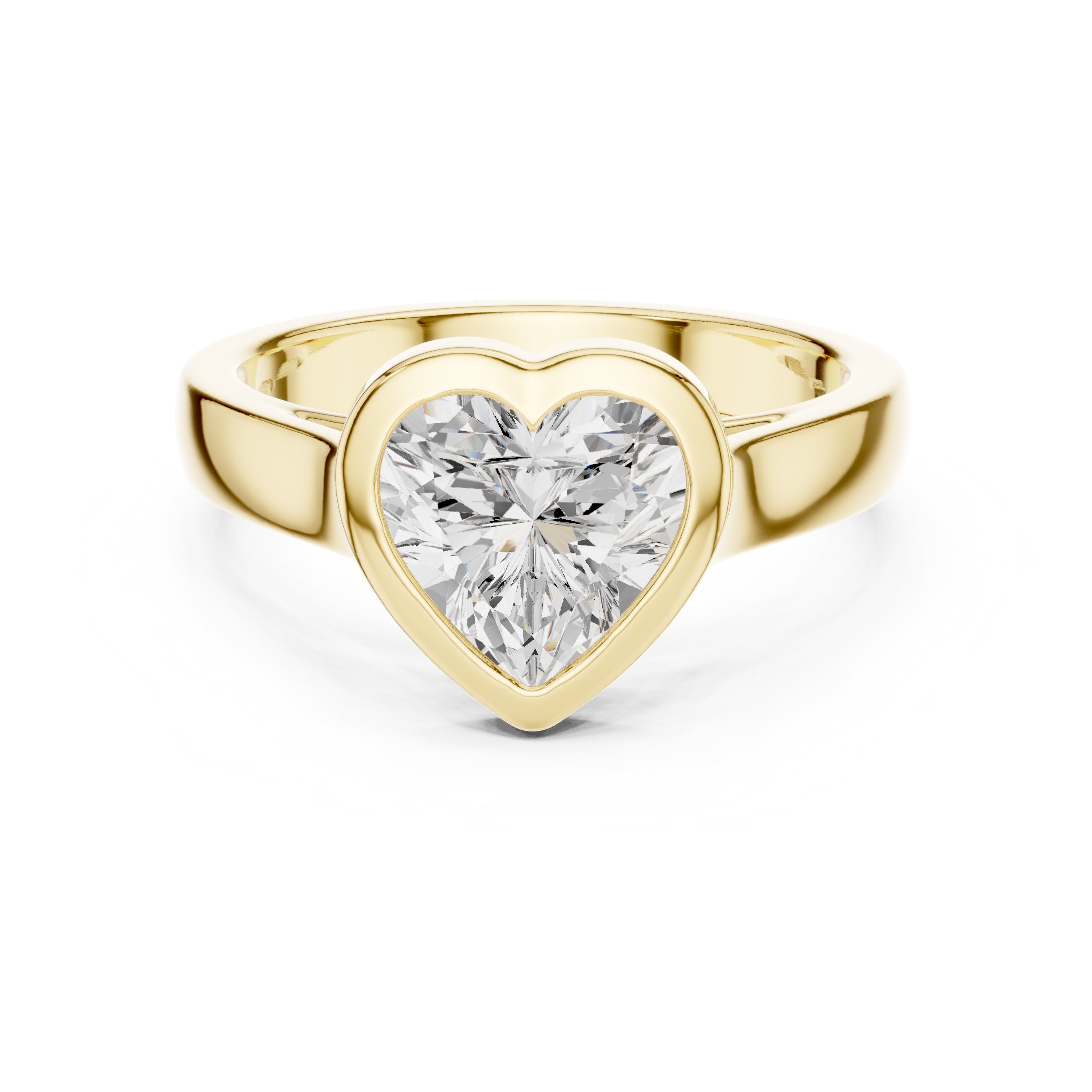 The Seamless Encase Ring 2ct Yellow Gold Heart