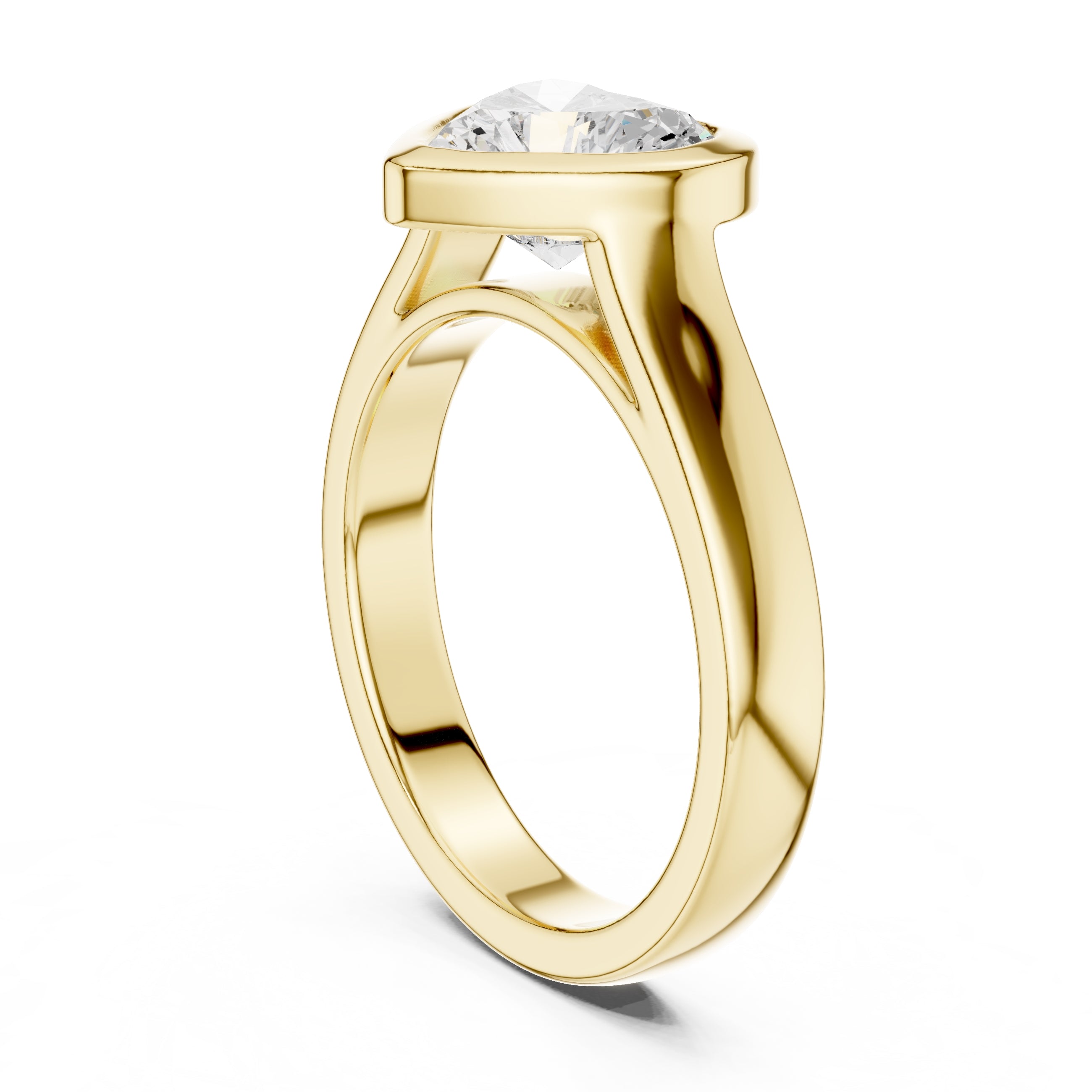 The Seamless Encase Ring 2ct Yellow Gold Heart