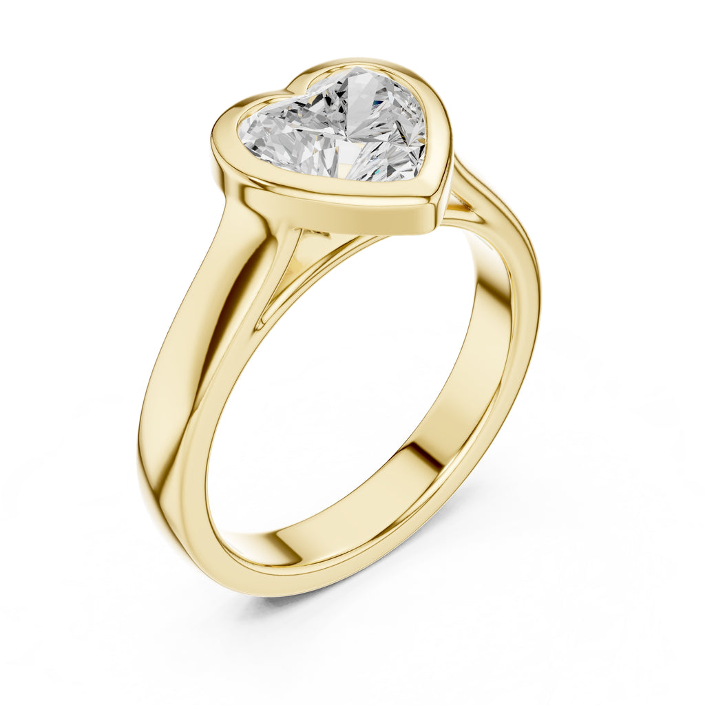 The Seamless Encase Ring 2ct Yellow Gold Heart