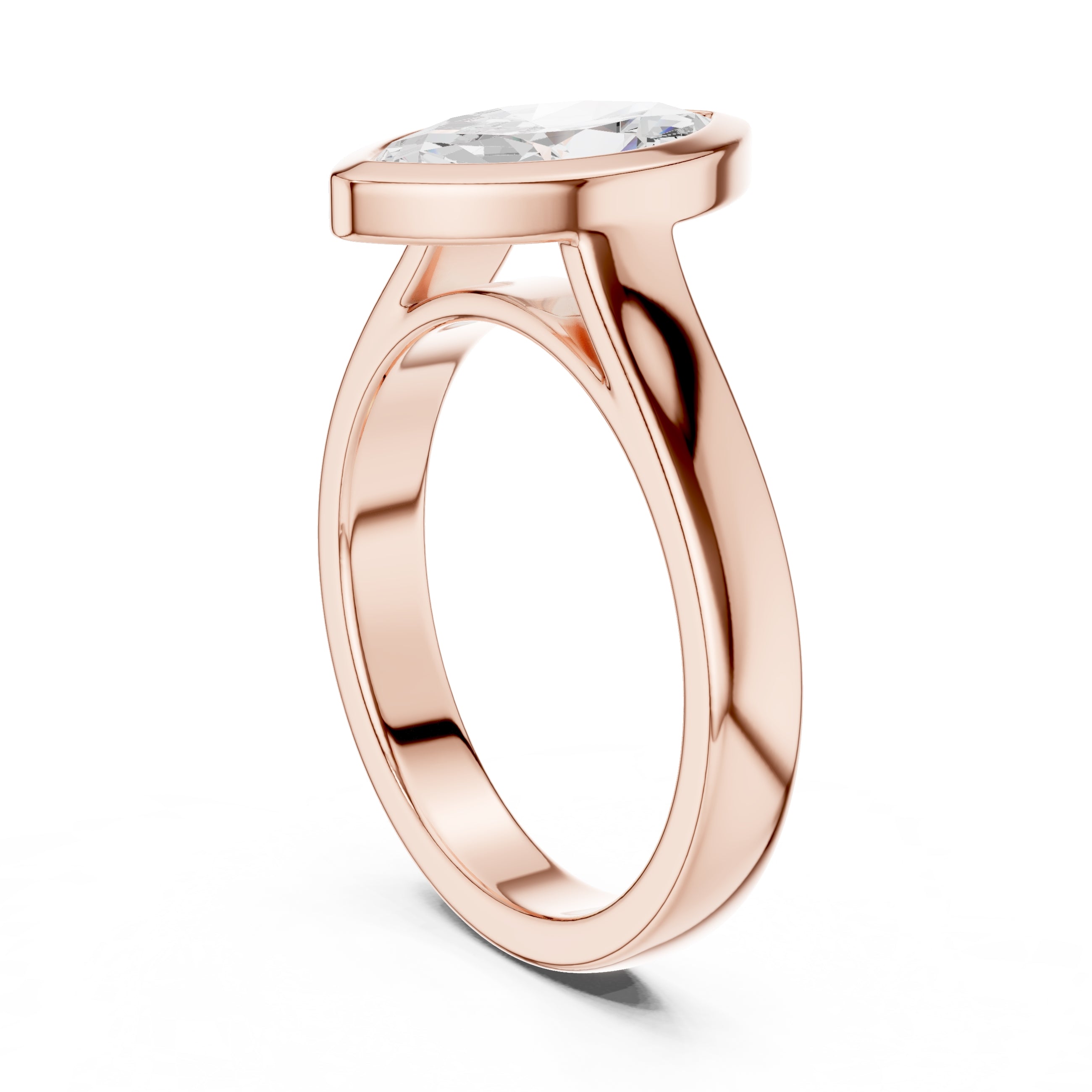 The Seamless Encase Ring 2ct Rose Gold Marquise