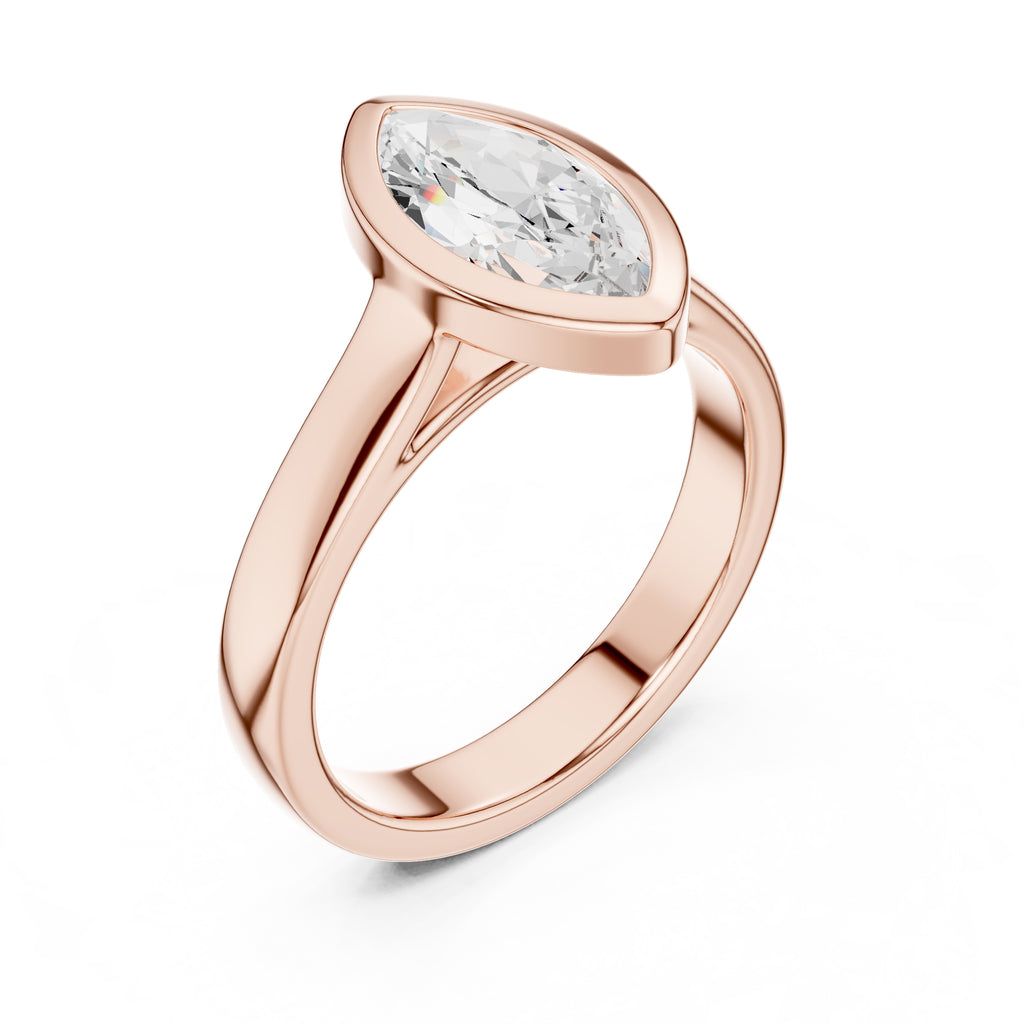 The Seamless Encase Ring 2ct Rose Gold Marquise
