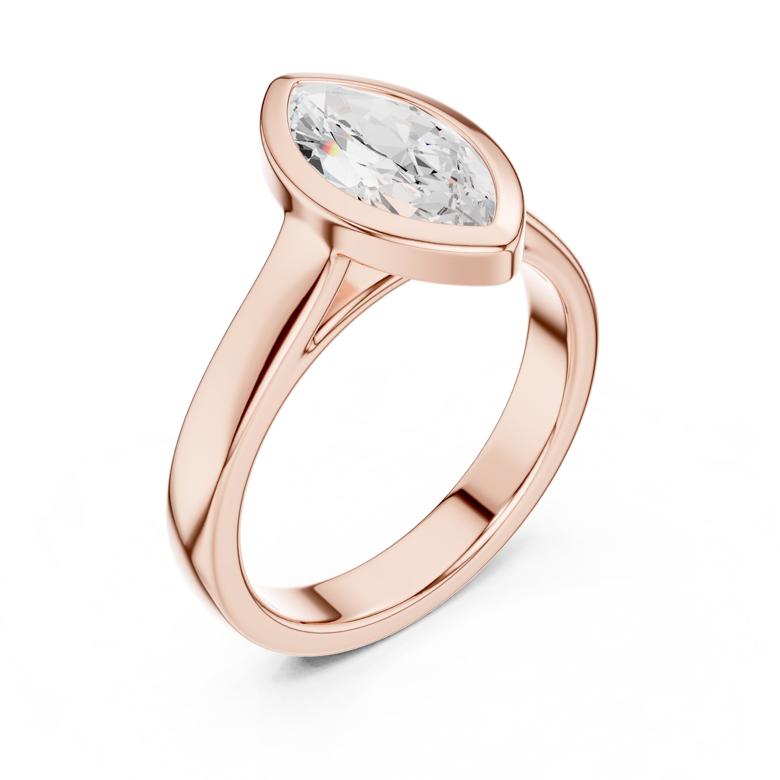 The Seamless Encase Ring 2ct Rose Gold Marquise