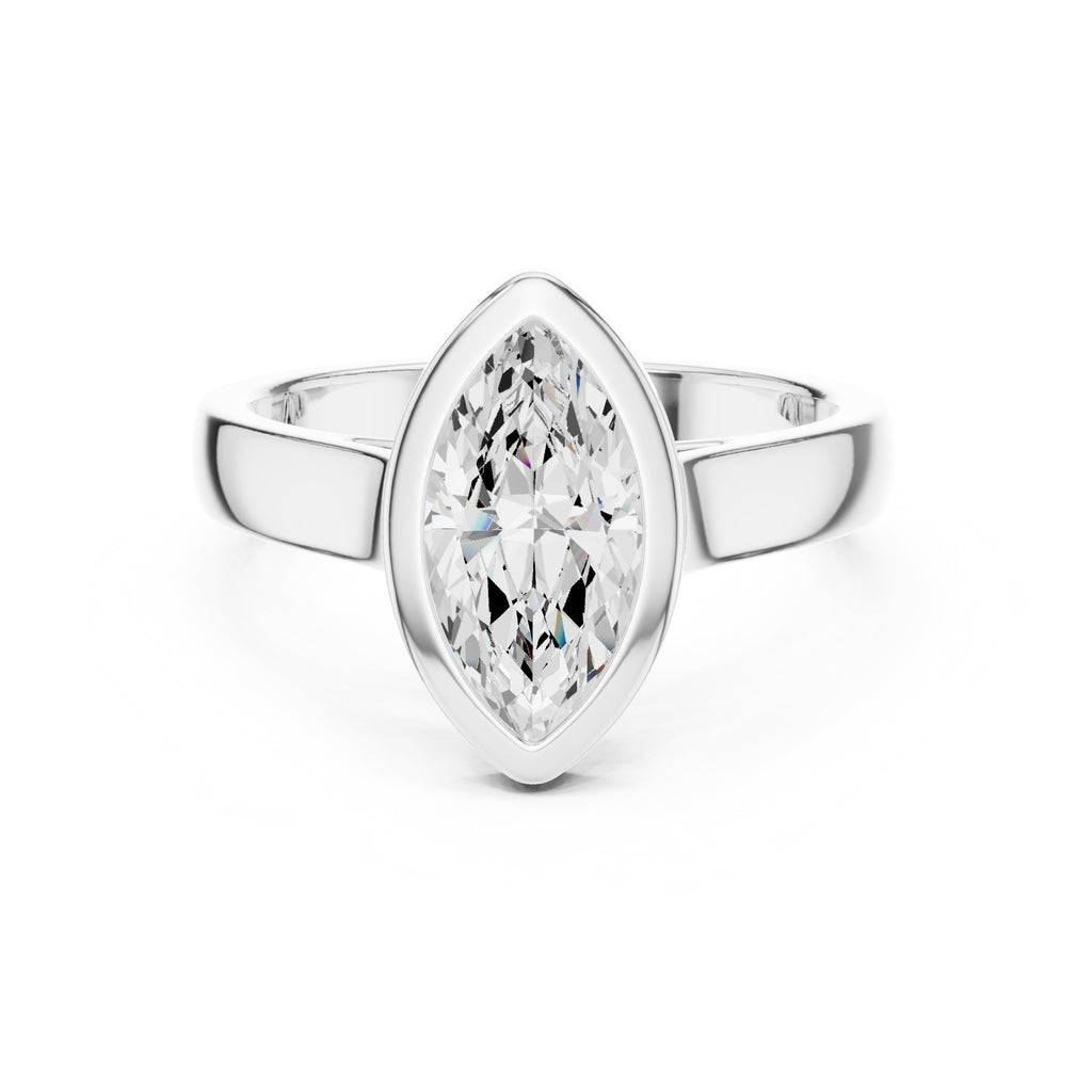 The Seamless Encase Ring 2ct White Gold Marquise