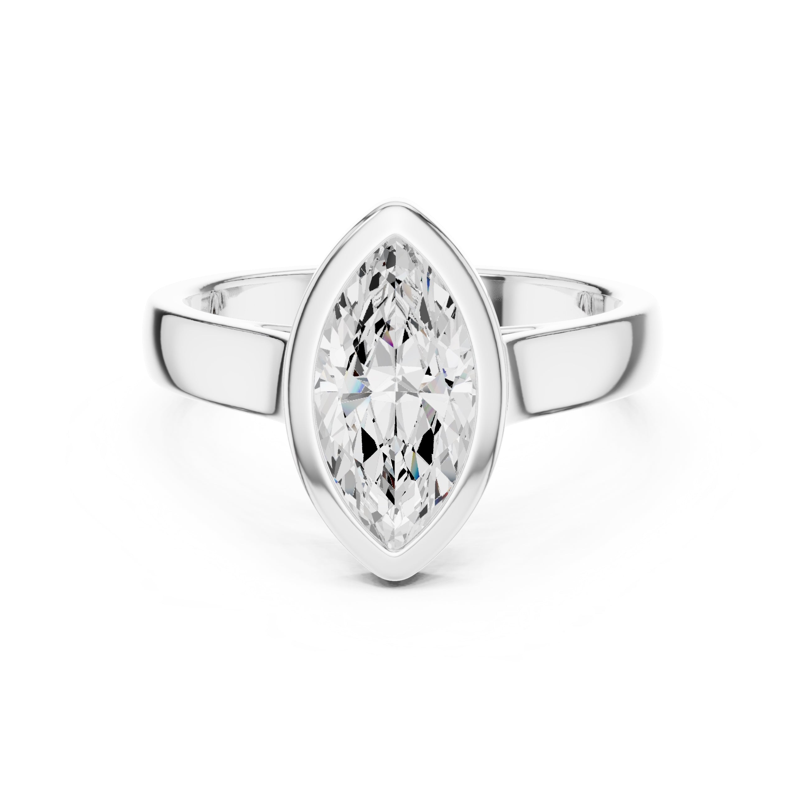 The Seamless Encase Ring 2ct White Gold Marquise